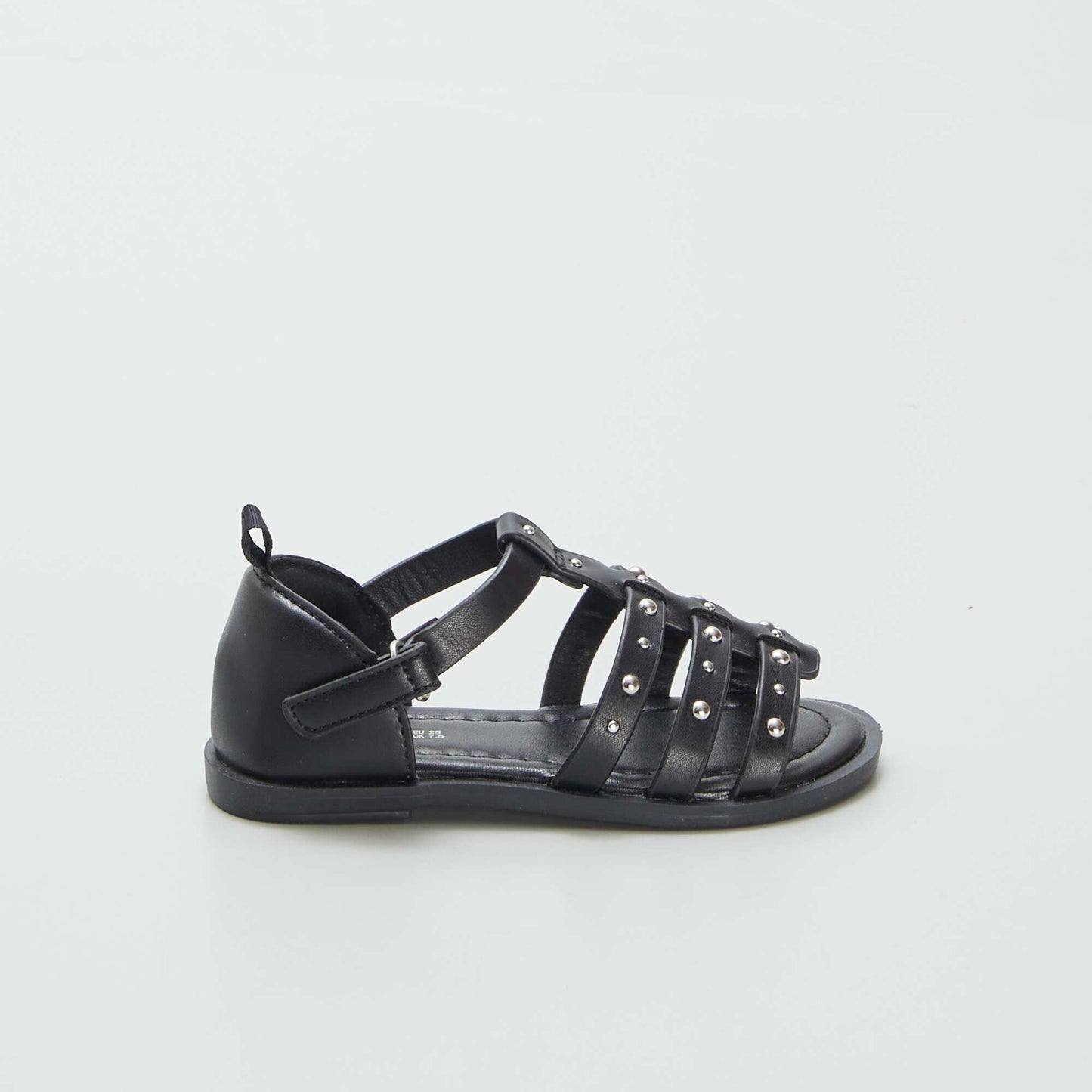 Sandales à brides cloutées Noir