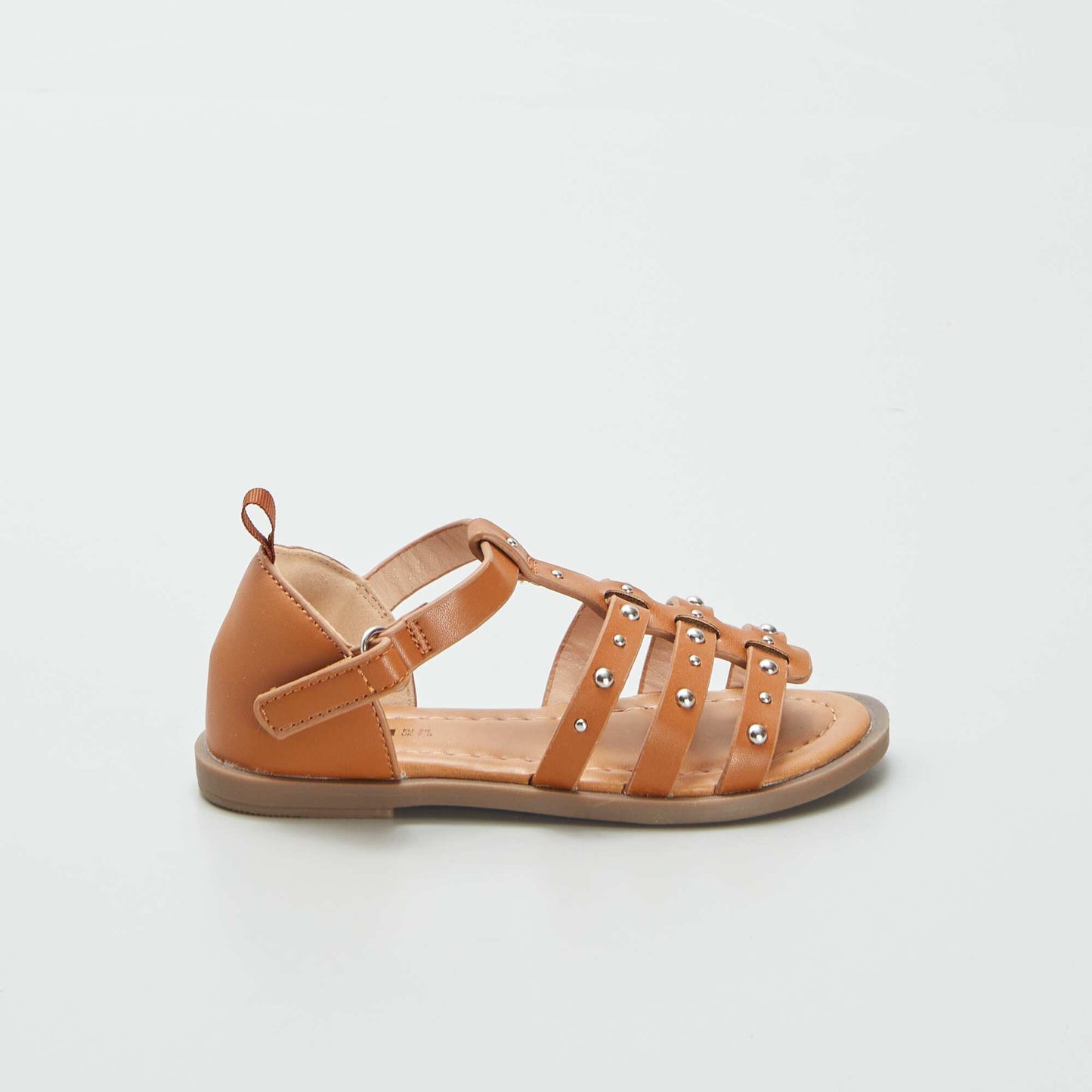 Sandales à brides cloutées Marron