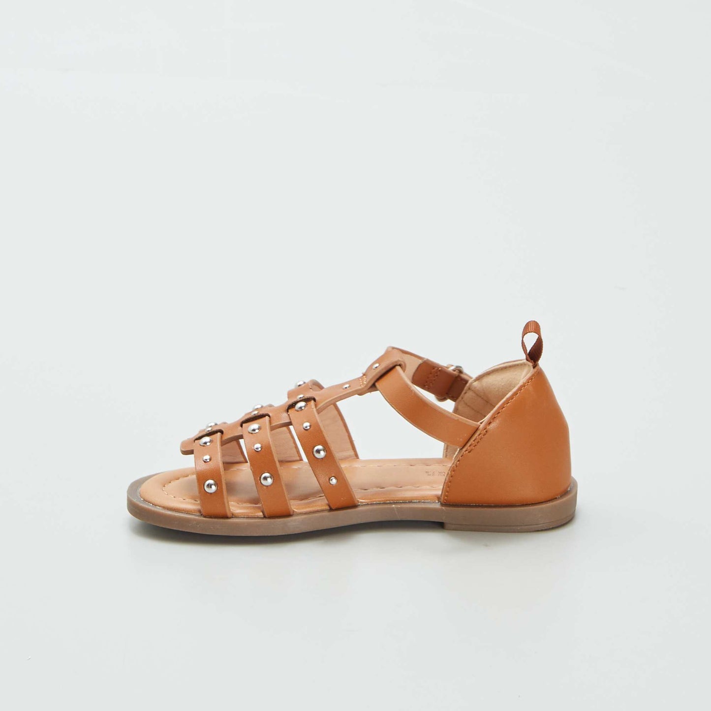 Sandales à brides cloutées Marron