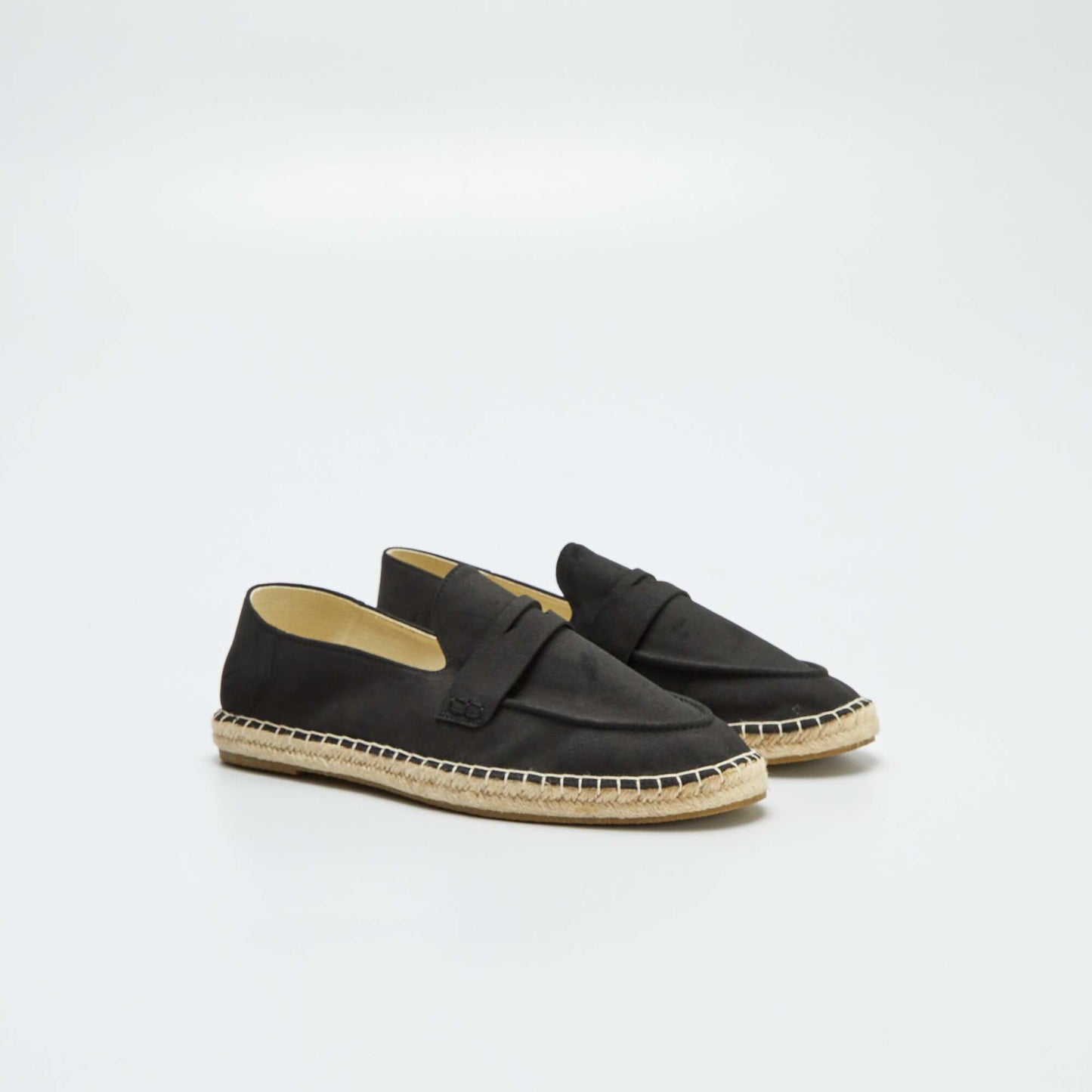 Espadrilles esprit mocassins Noir