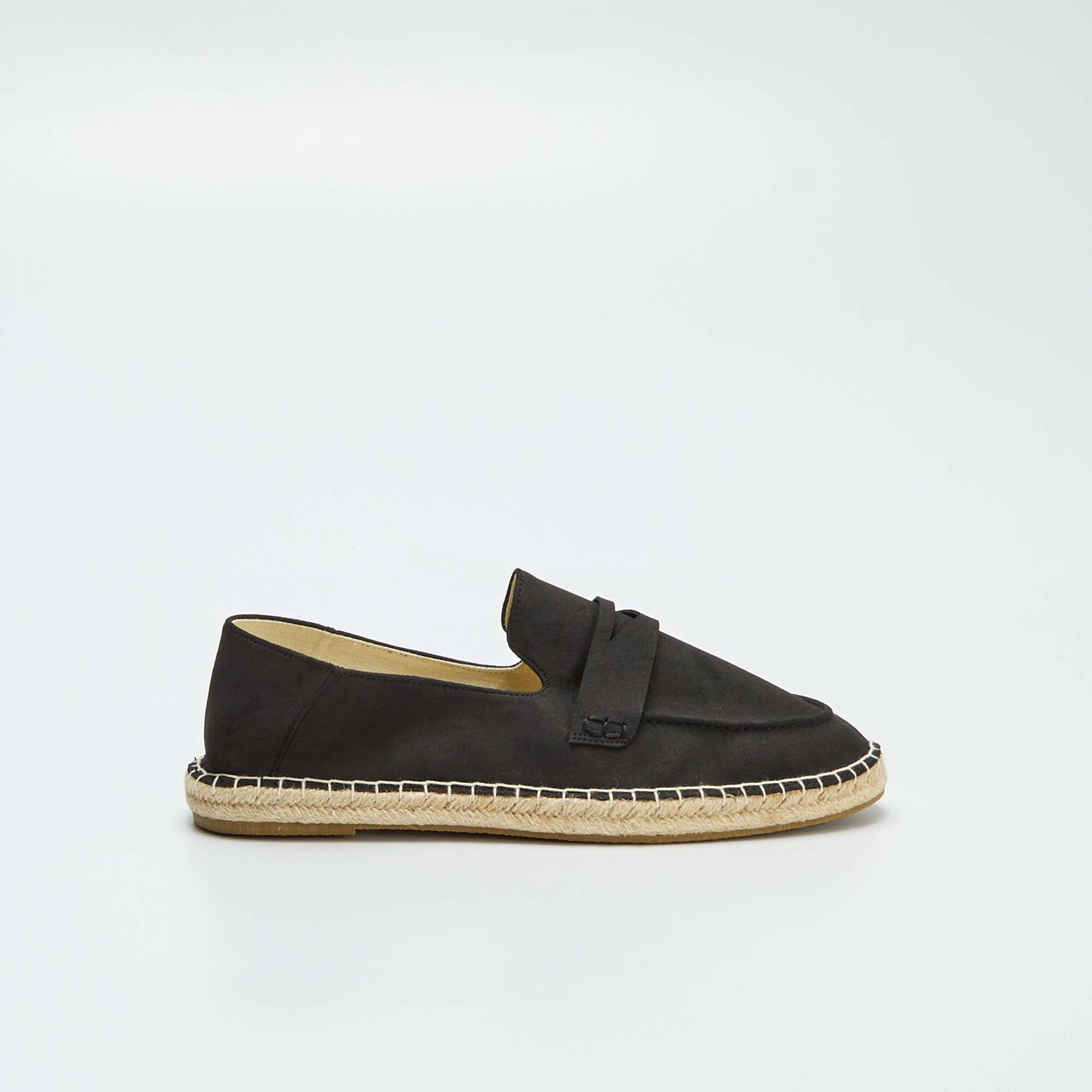 Espadrilles esprit mocassins Noir