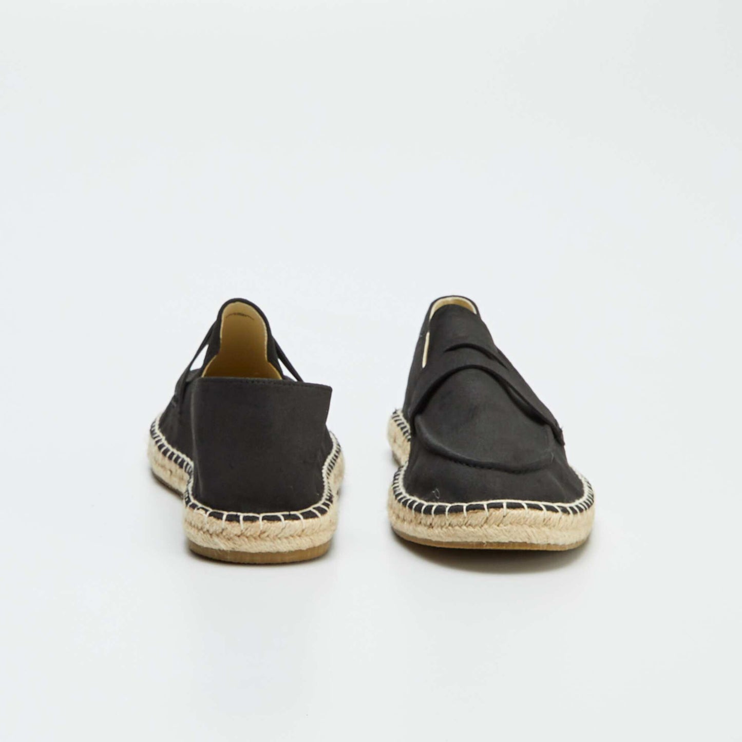 Espadrilles esprit mocassins Noir