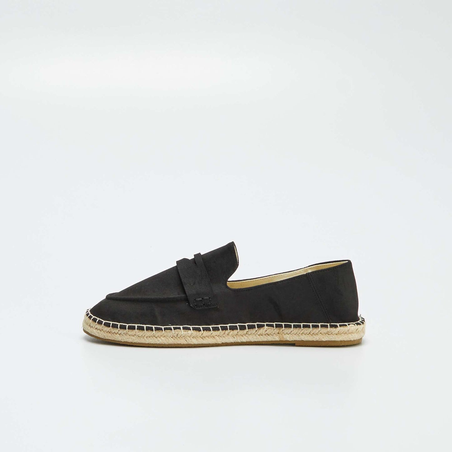 Espadrilles esprit mocassins Noir