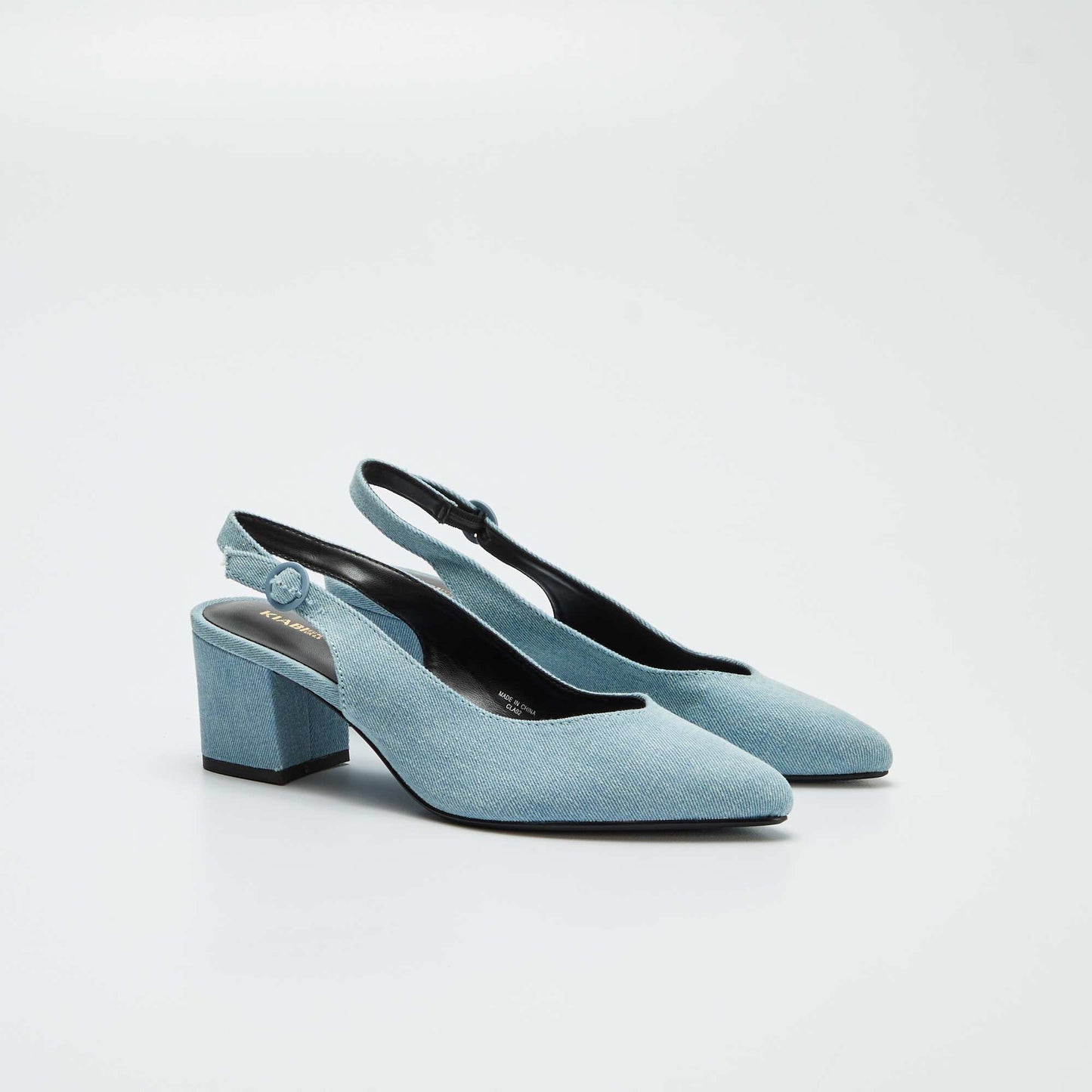 Escarpins ouverts à bout pointu Denim