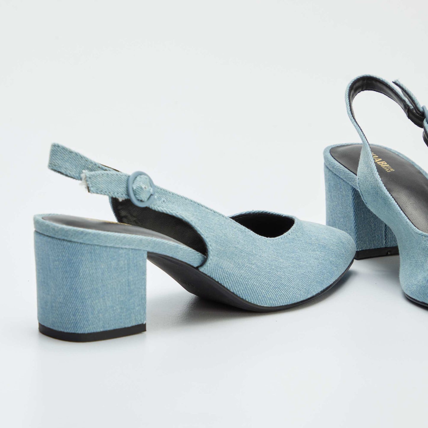 Escarpins ouverts à bout pointu Denim