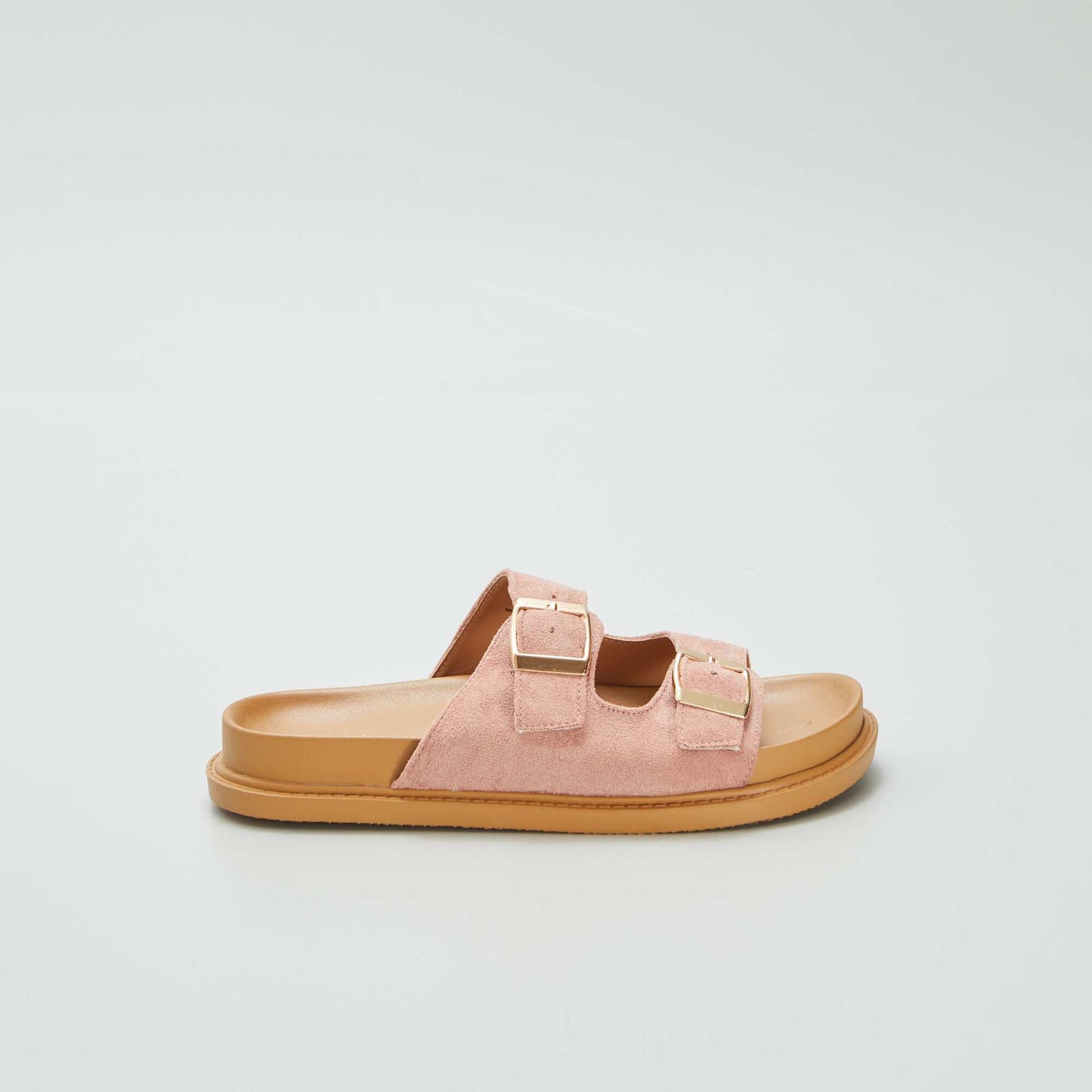 Mules épaisses double bride Rose