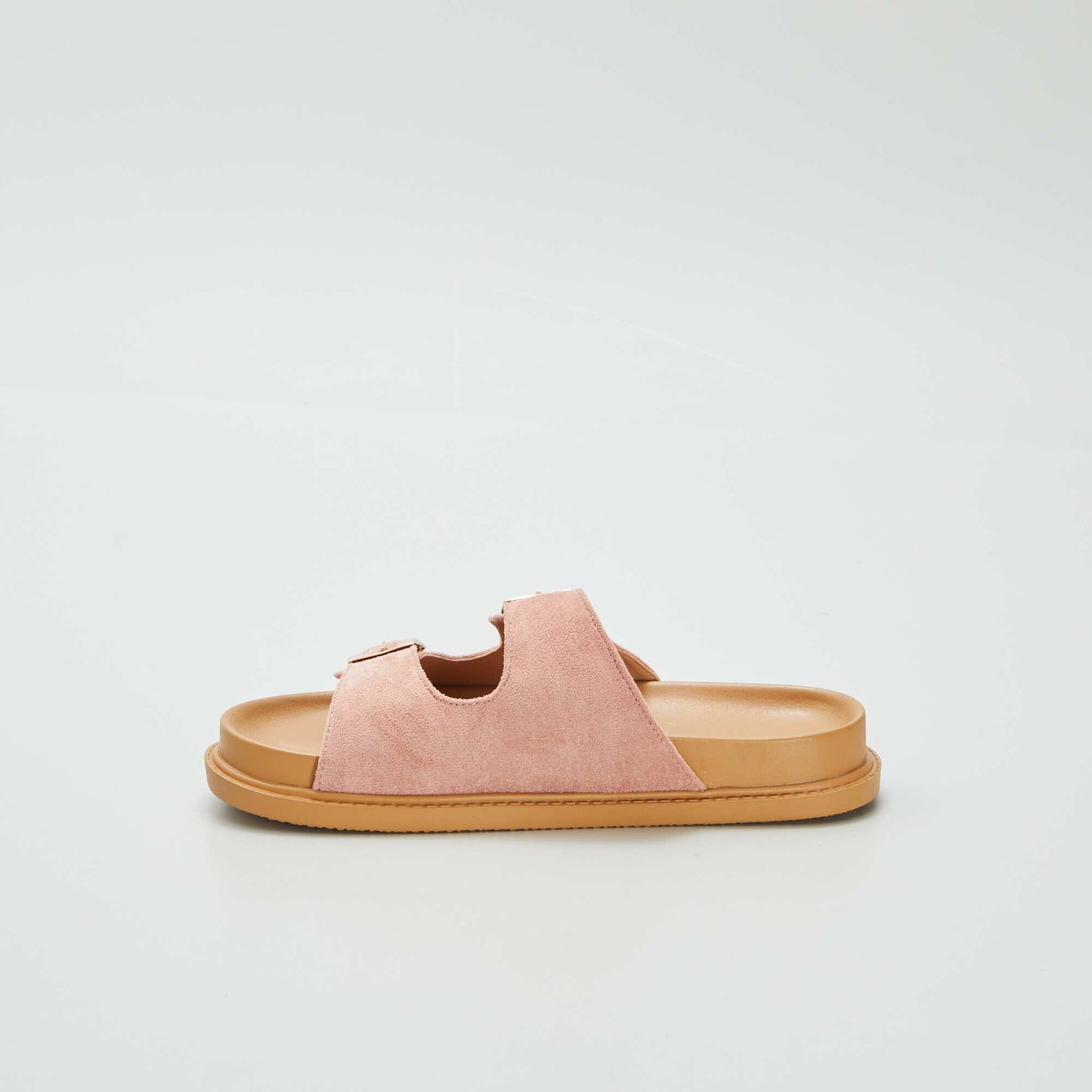 Mules épaisses double bride Rose