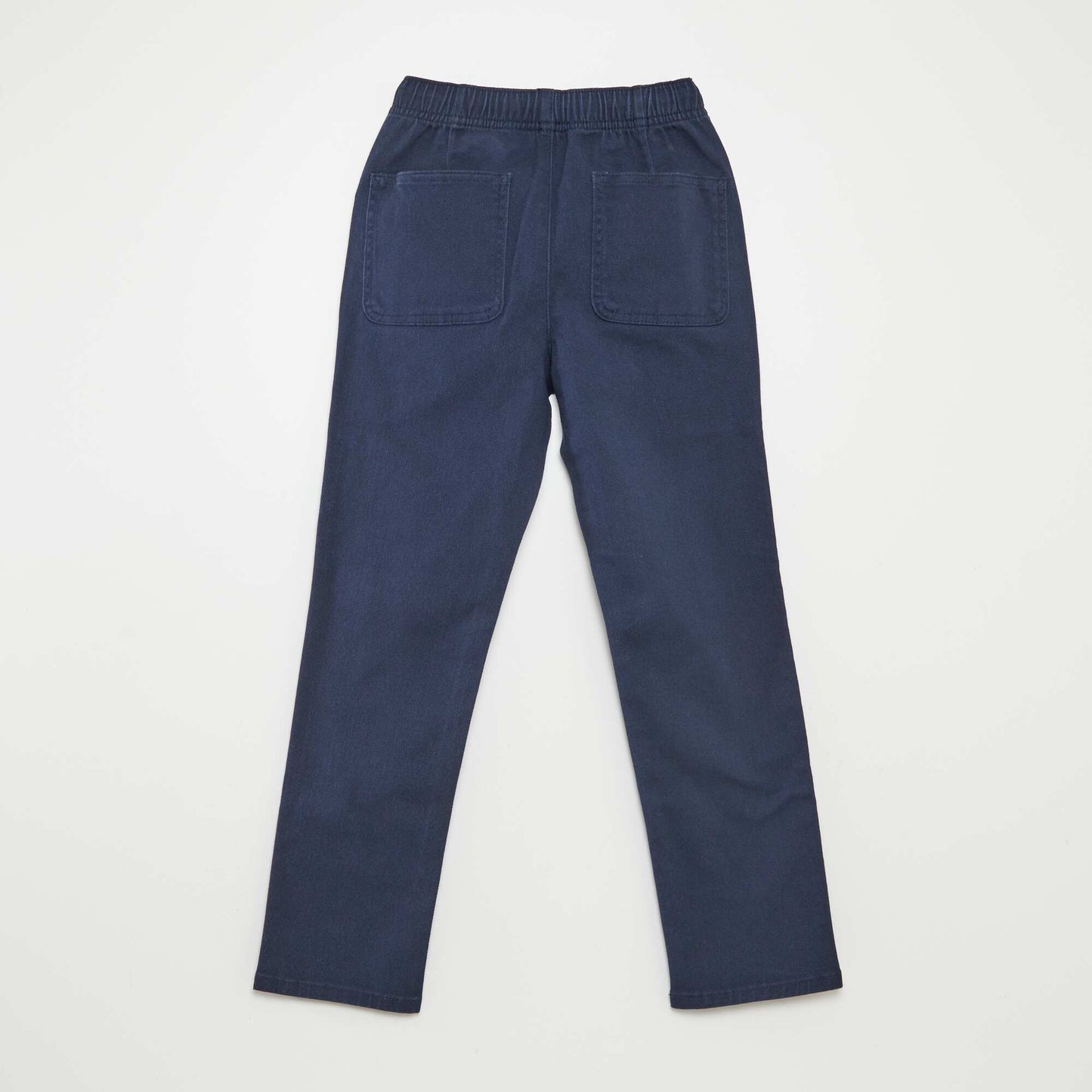 Pantalon regular uni bleu marine