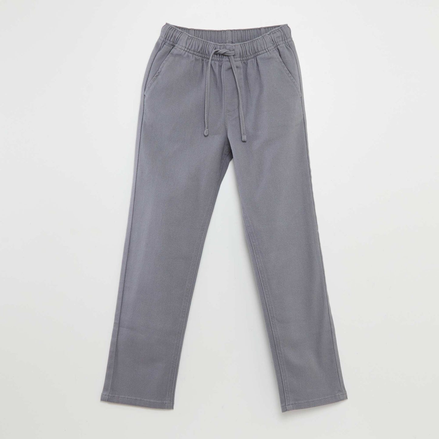 Pantalon regular uni GRIS
