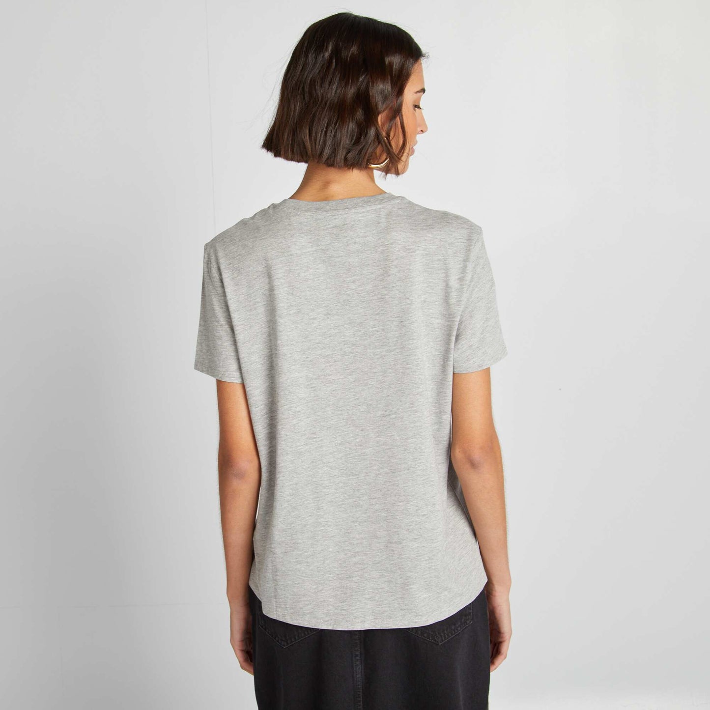 T-shirt en jersey manches courtes GRIS