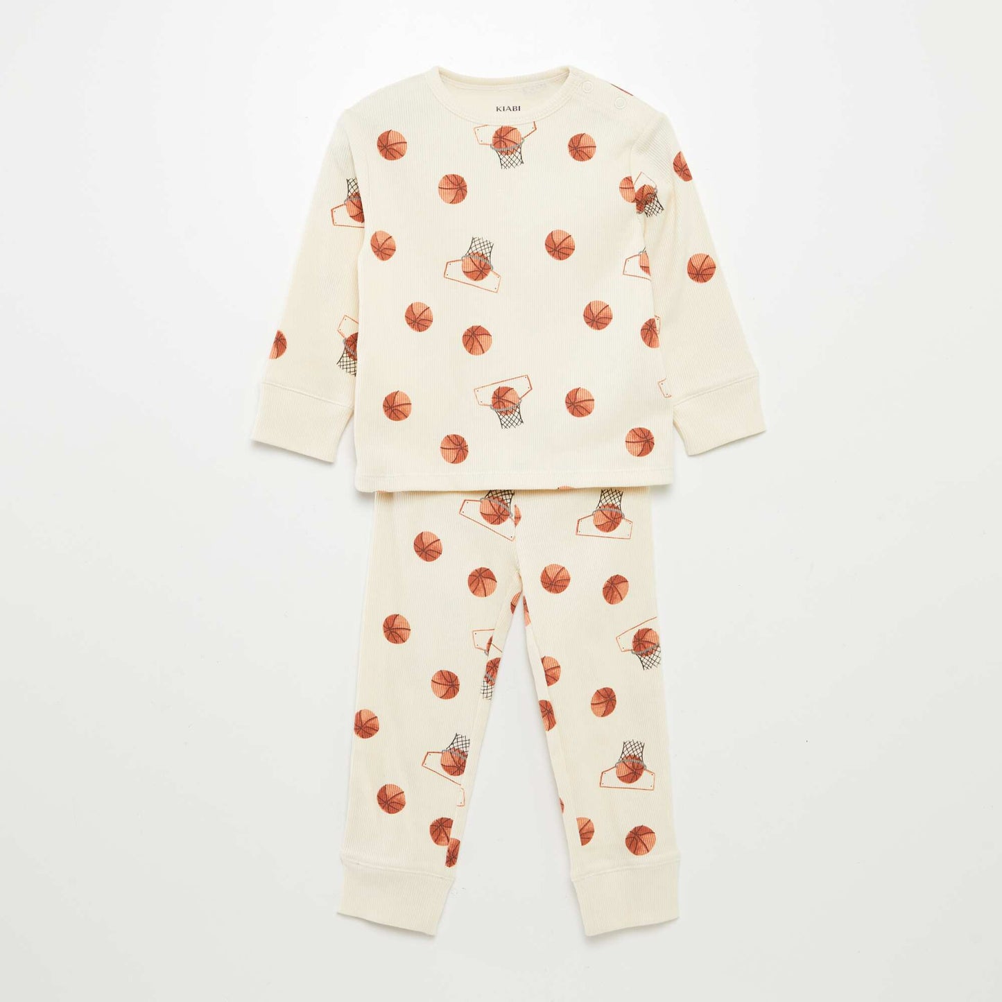 Pyjama imprimé en maille - 2 pièces BLANC