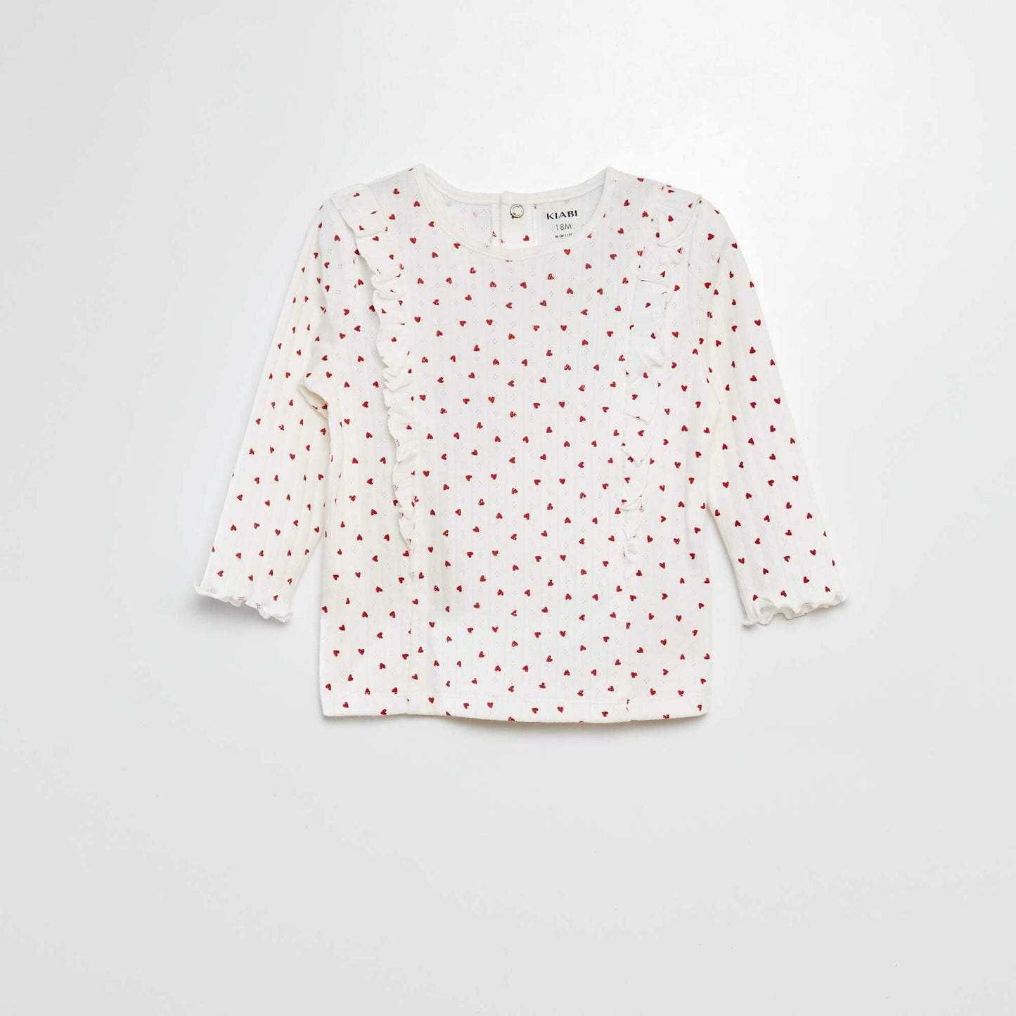 Ensemble t-shirt + legging de pyjama motif cœurs - 2 pièces BLANC