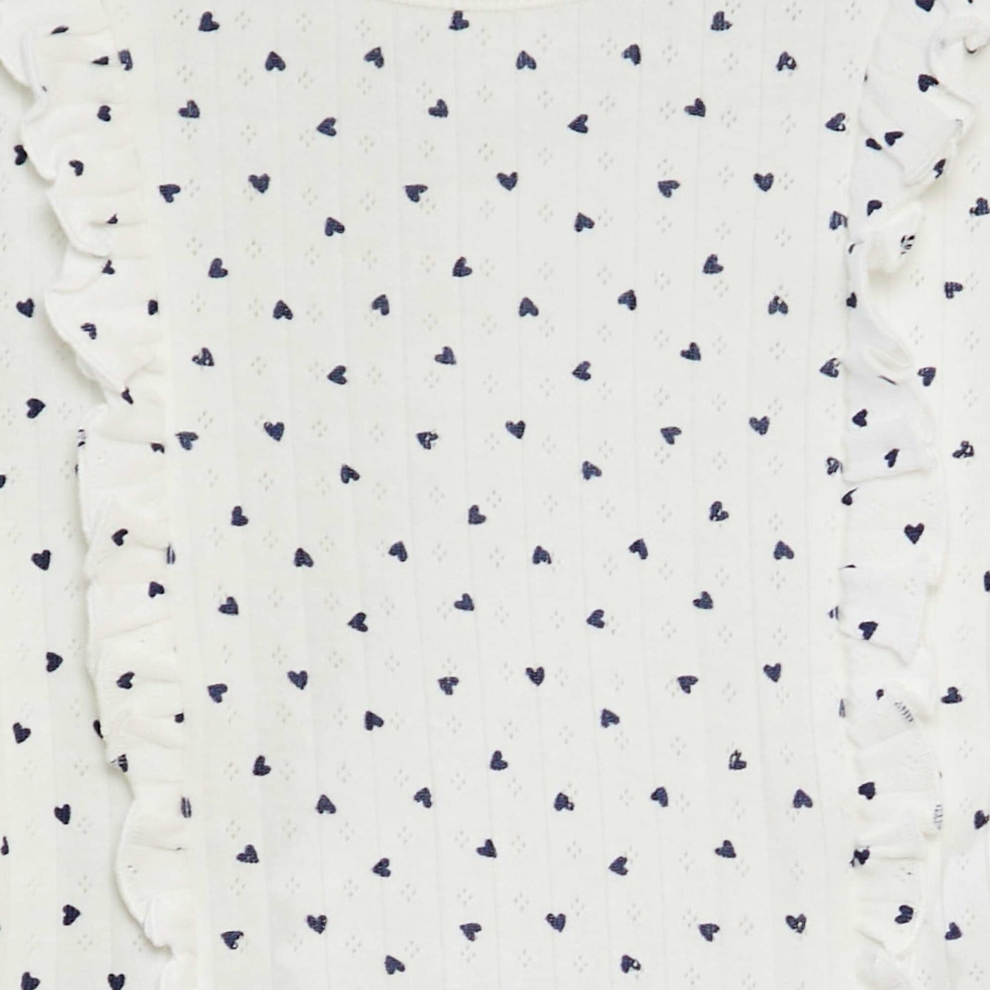 Ensemble t-shirt + legging de pyjama motif cœurs - 2 pièces BLANC