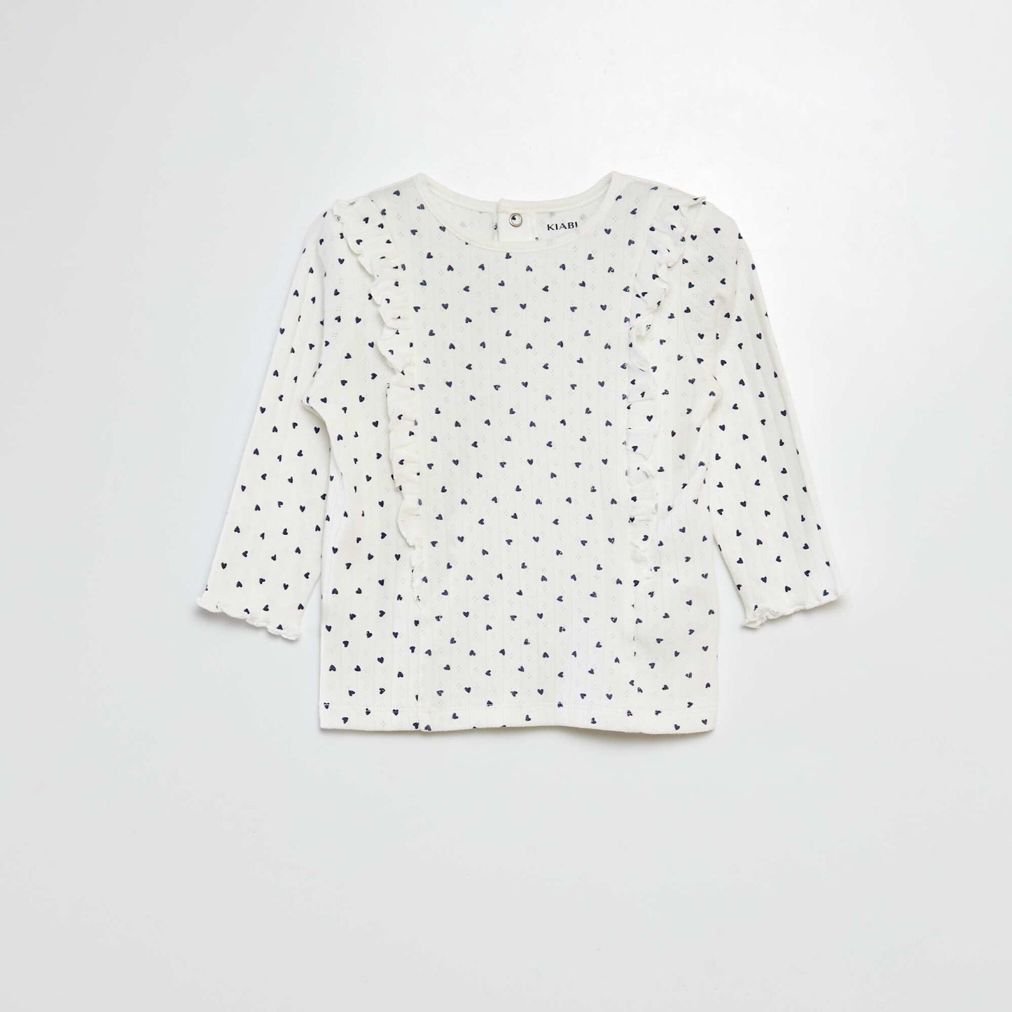 Ensemble t-shirt + legging de pyjama motif cœurs - 2 pièces BLANC