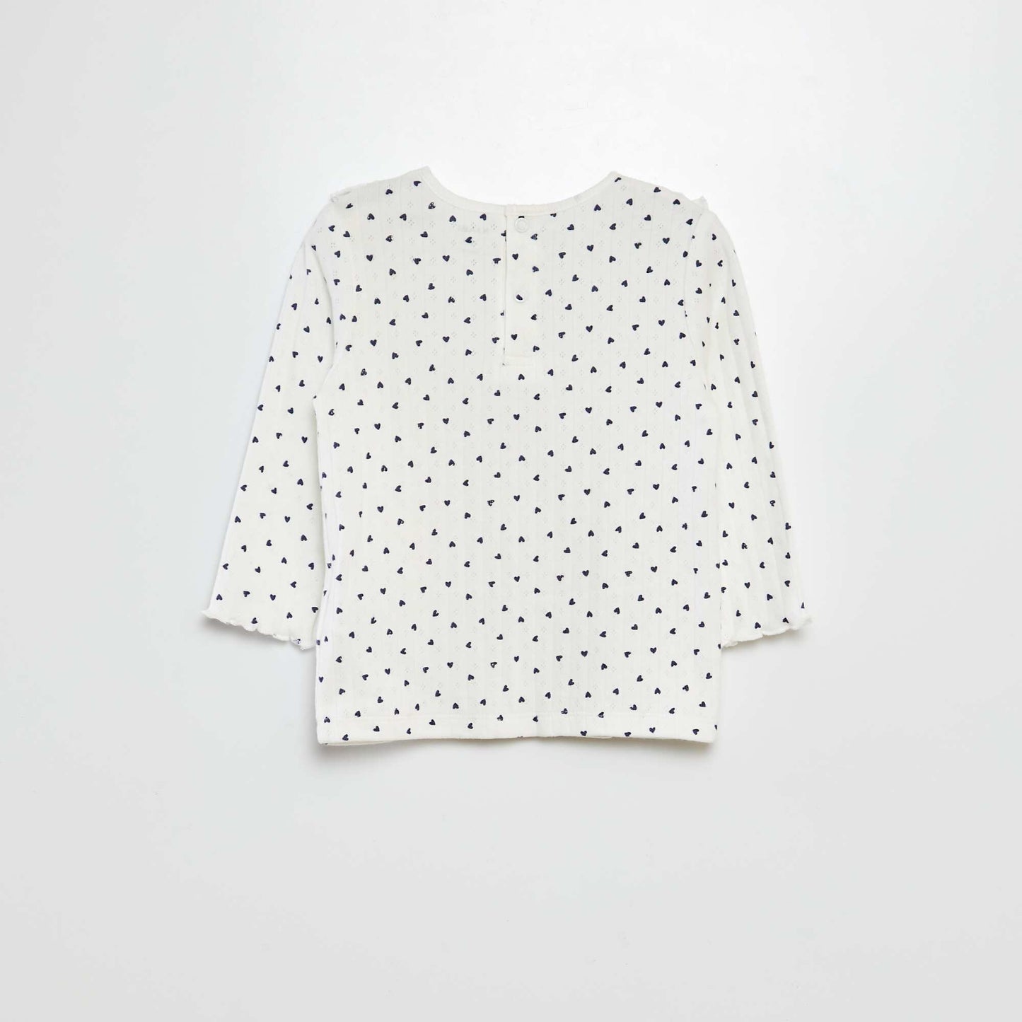 Ensemble t-shirt + legging de pyjama motif cœurs - 2 pièces BLANC