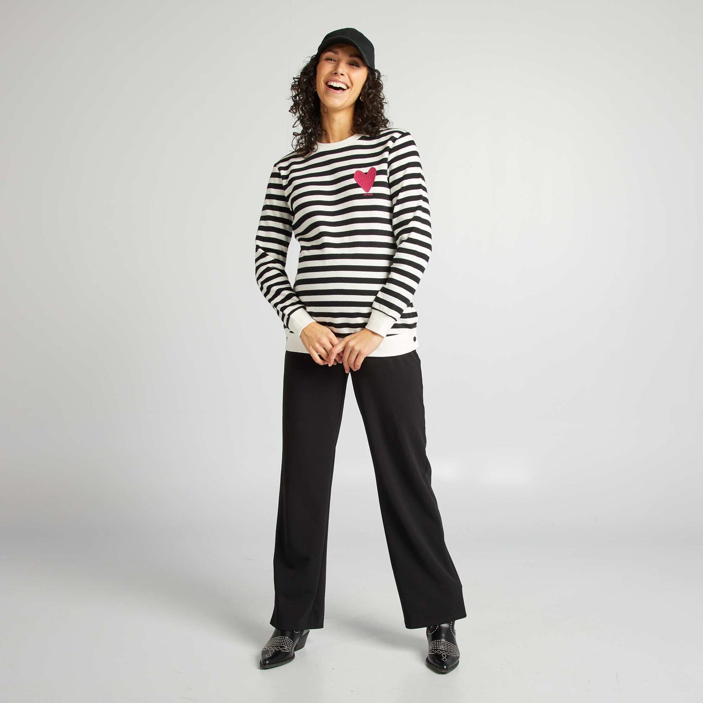 Pantalon grossesse bootcut noir