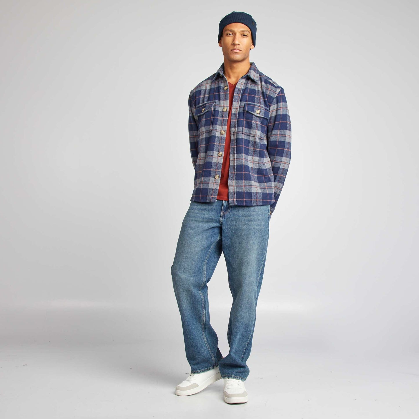 Surchemise en flanelle Bleu
