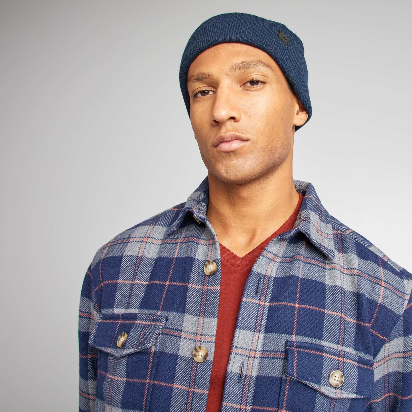 Surchemise en flanelle Bleu