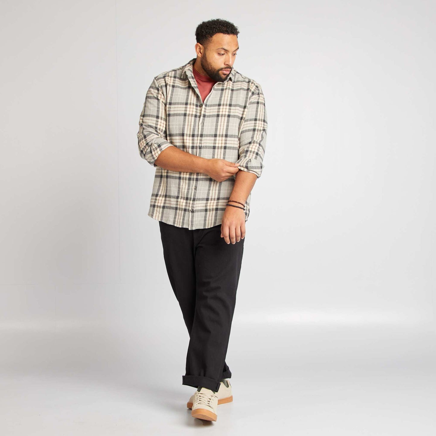 Chemise style bûcheron regular Gris