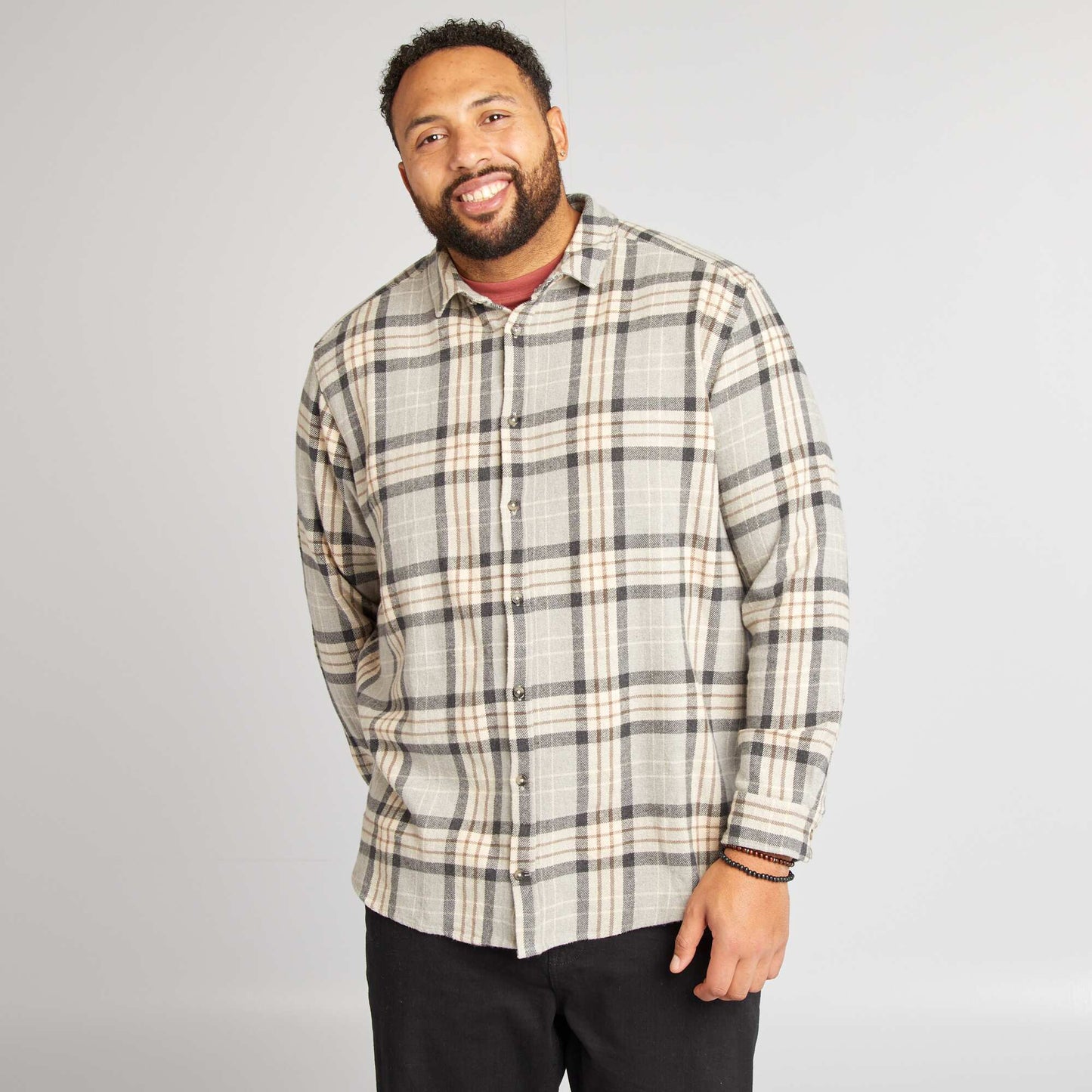 Chemise style bûcheron regular Gris