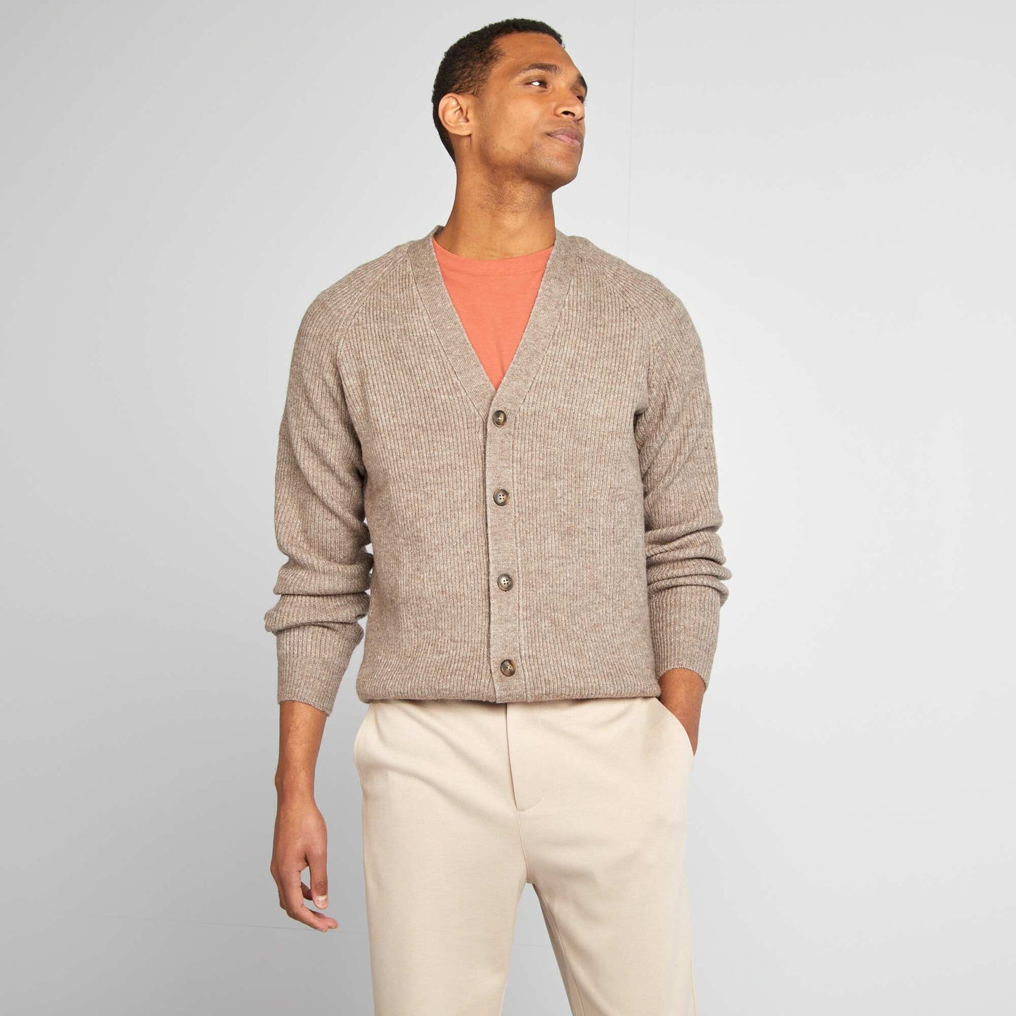 Gilet en maille perlée BEIGE
