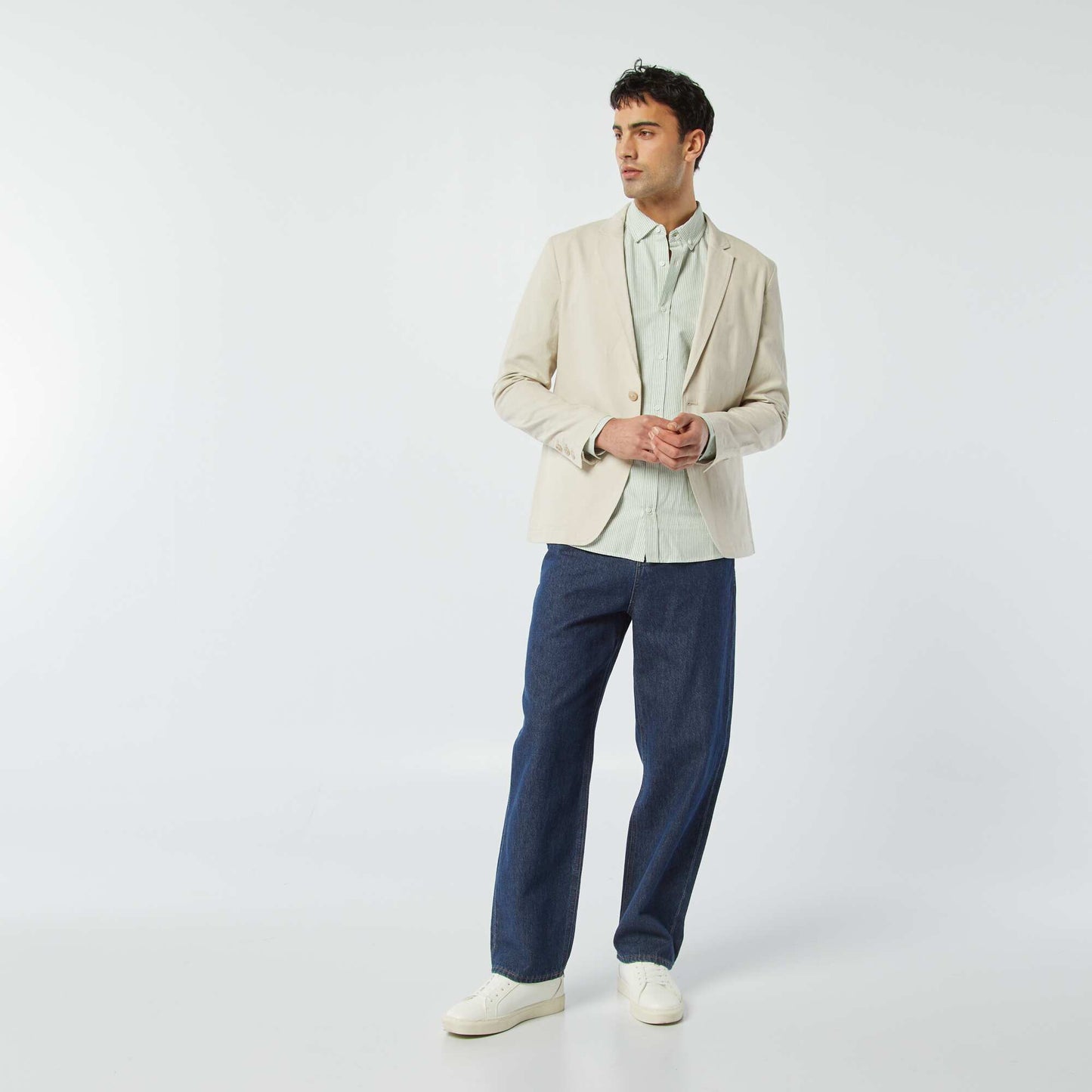 Chemise Oxford à motif VERT