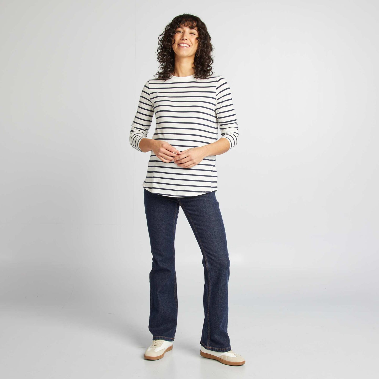 T-shirt d'allaitement manches longues Rayé