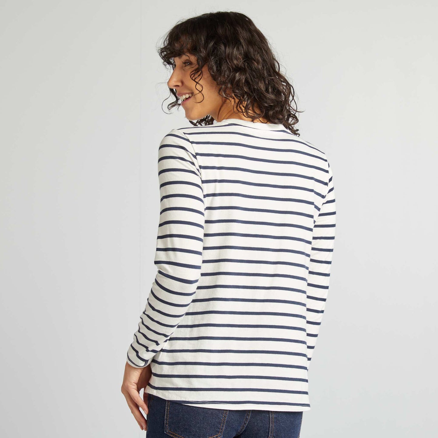 T-shirt d'allaitement manches longues Rayé