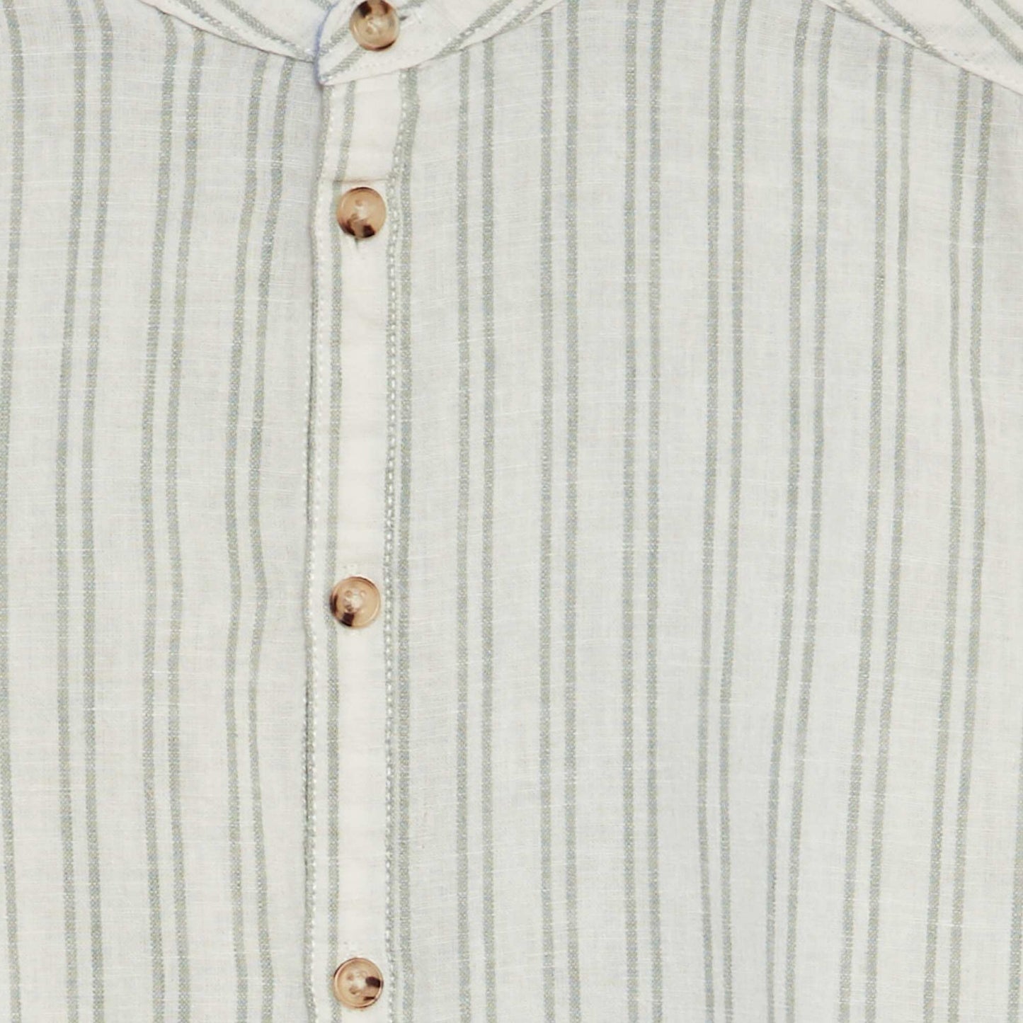 Chemise en lin mélangé BLANC VERT