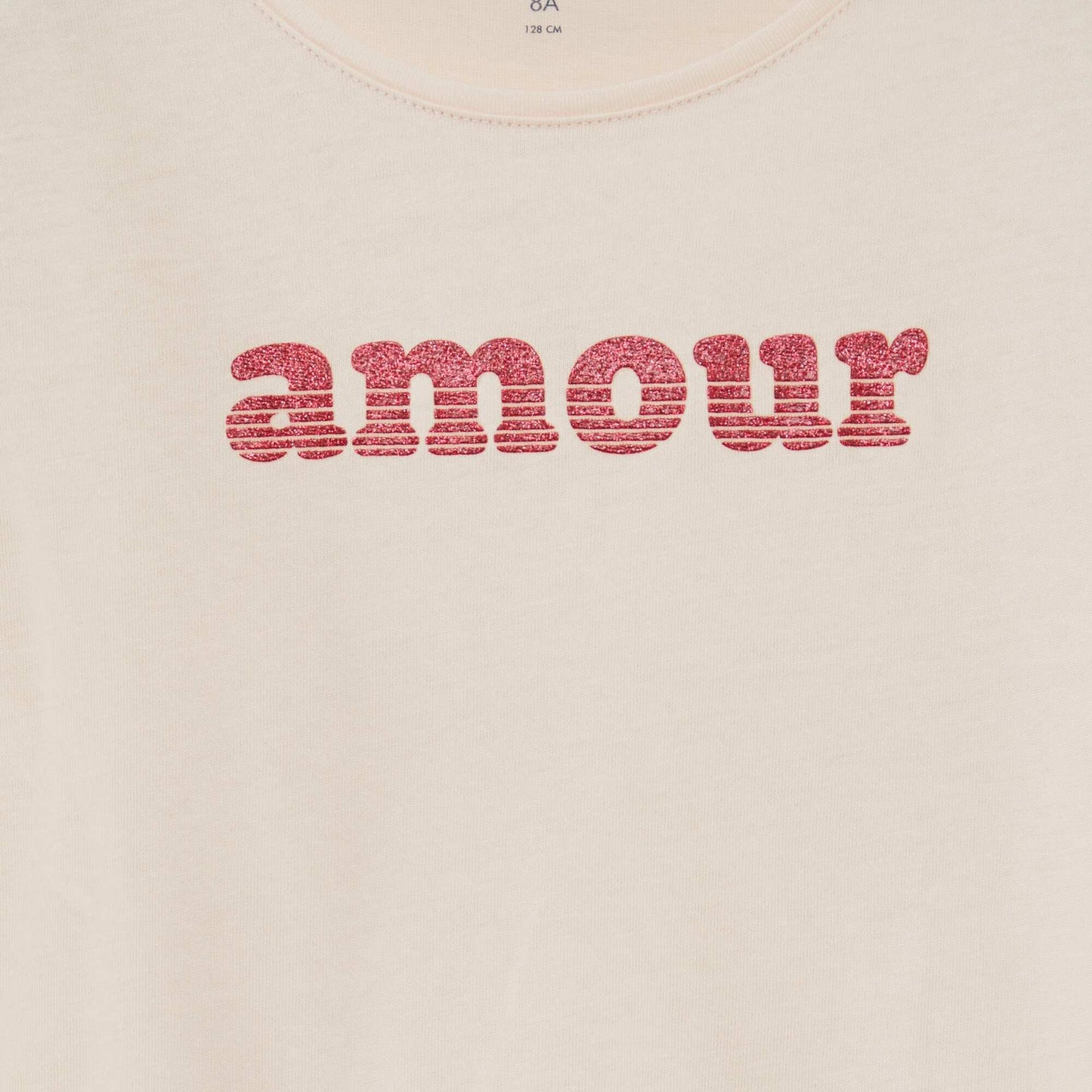 T-shirt manches longues imprimé Rose
