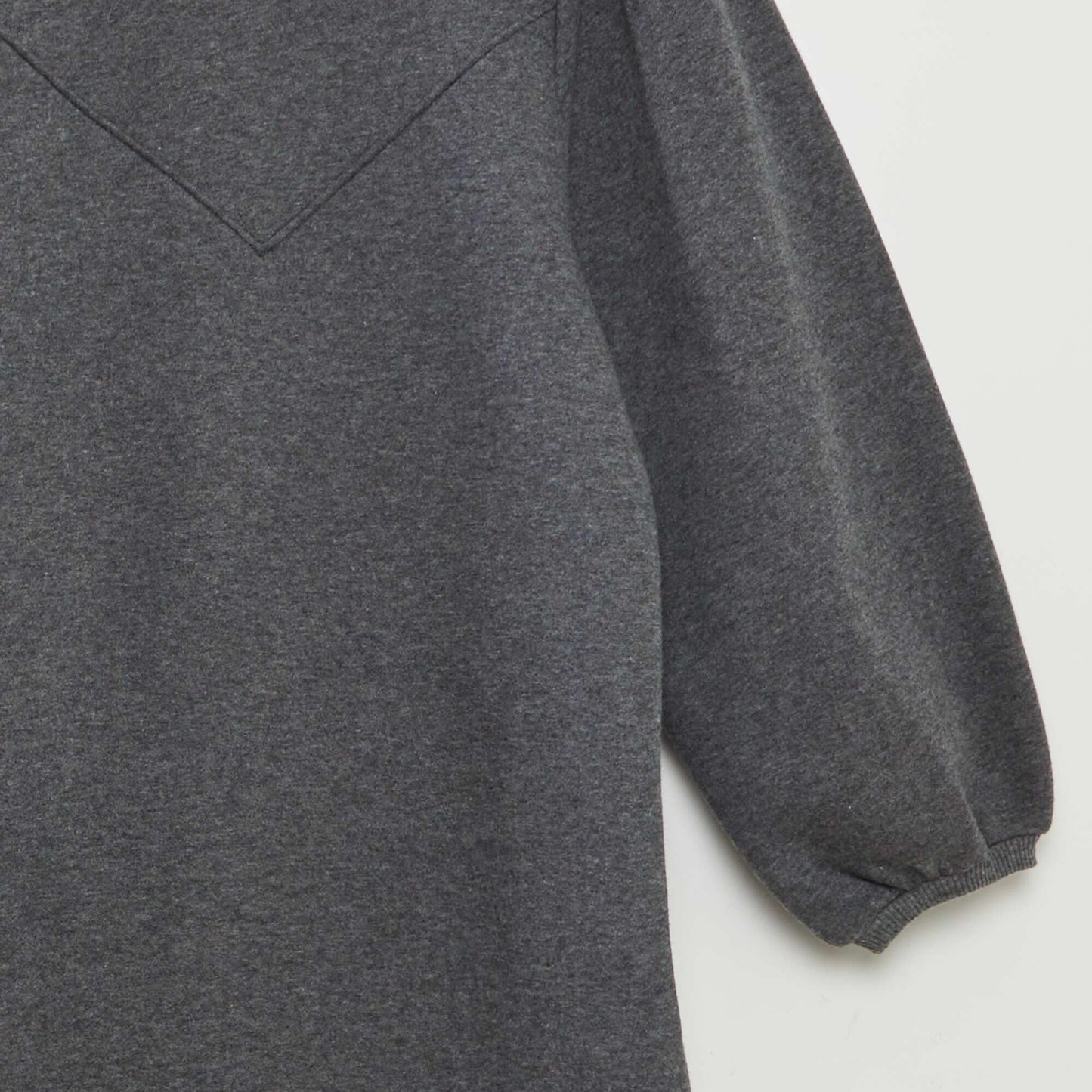 Robe sweat en molleton uni Gris