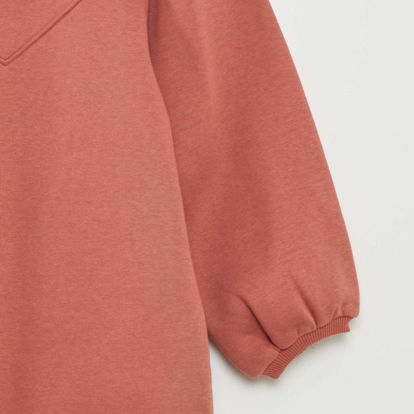 Robe sweat en molleton uni Vieux rose