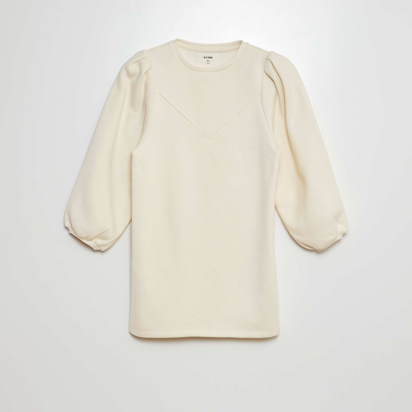 Robe sweat en molleton uni BLANC