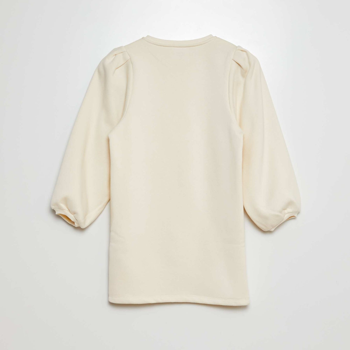 Robe sweat en molleton uni BLANC