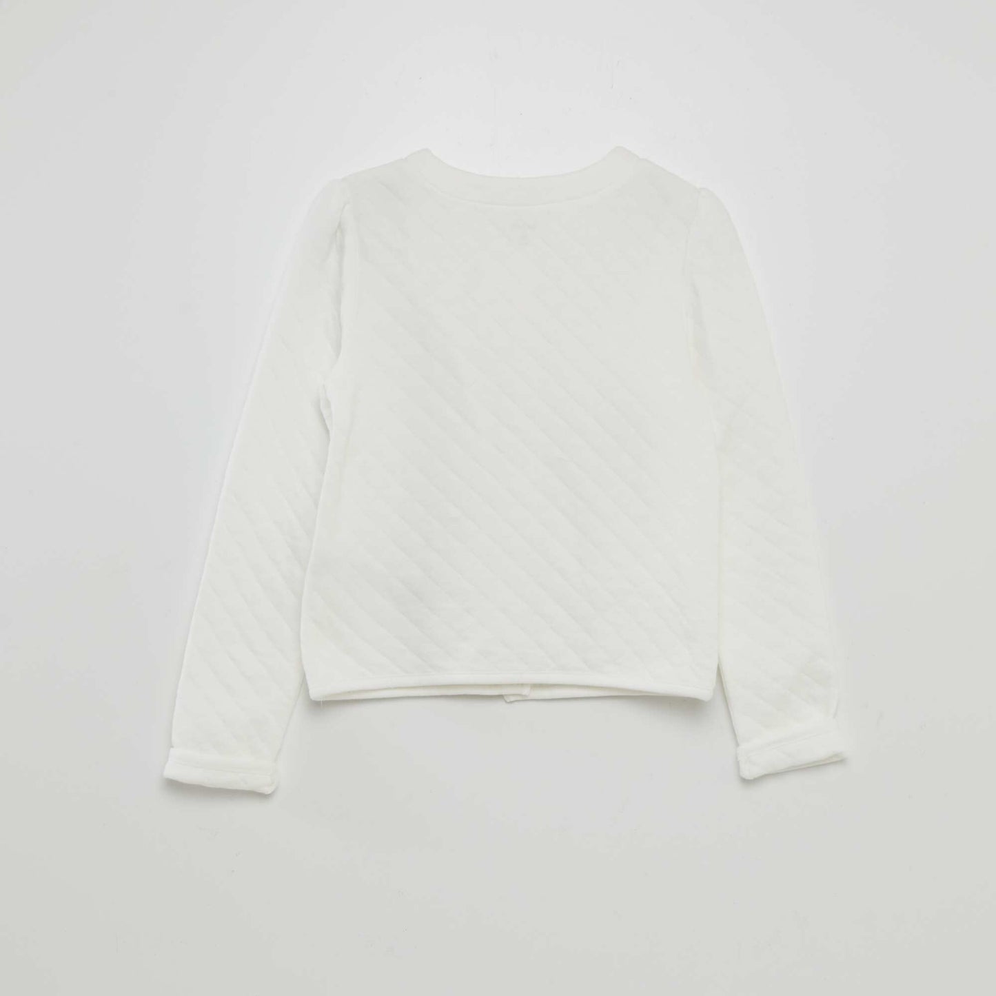 Gilet effet matelassé avec broderie poitrine Blanc
