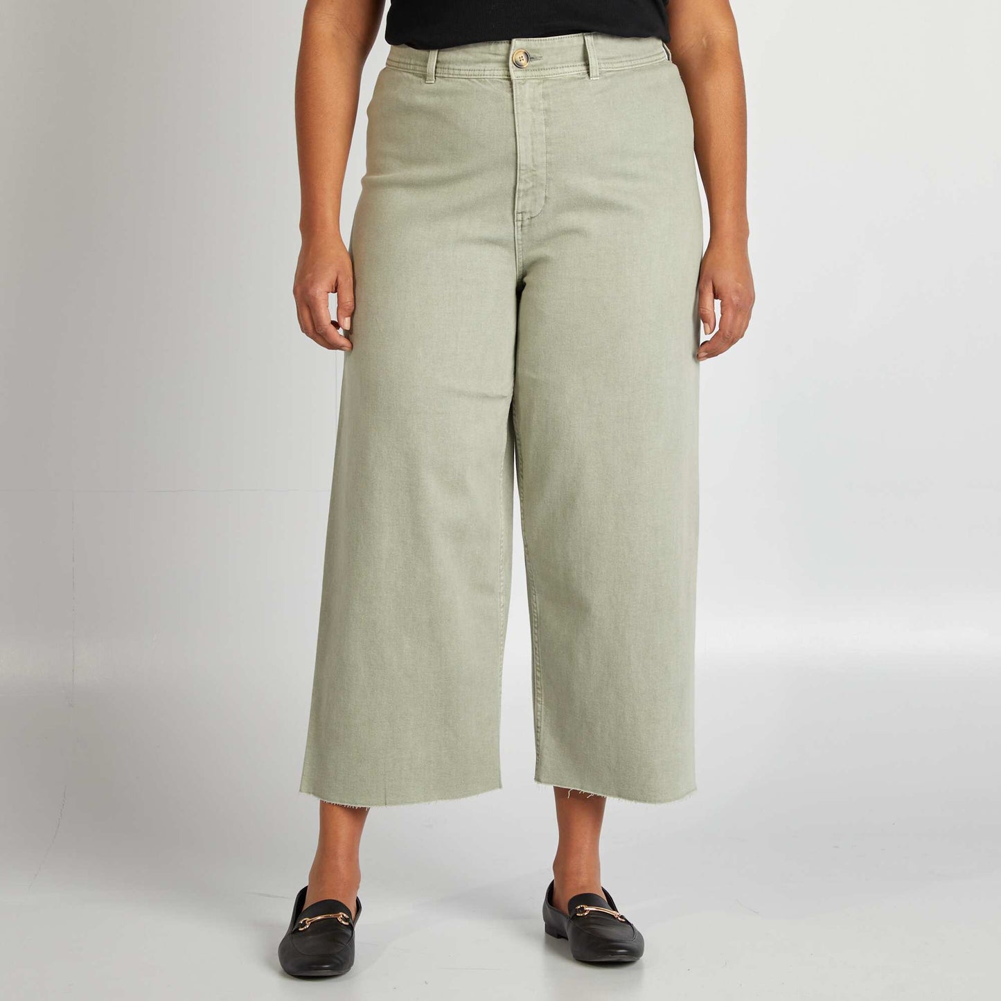 Pantalon large / wide leg Vert