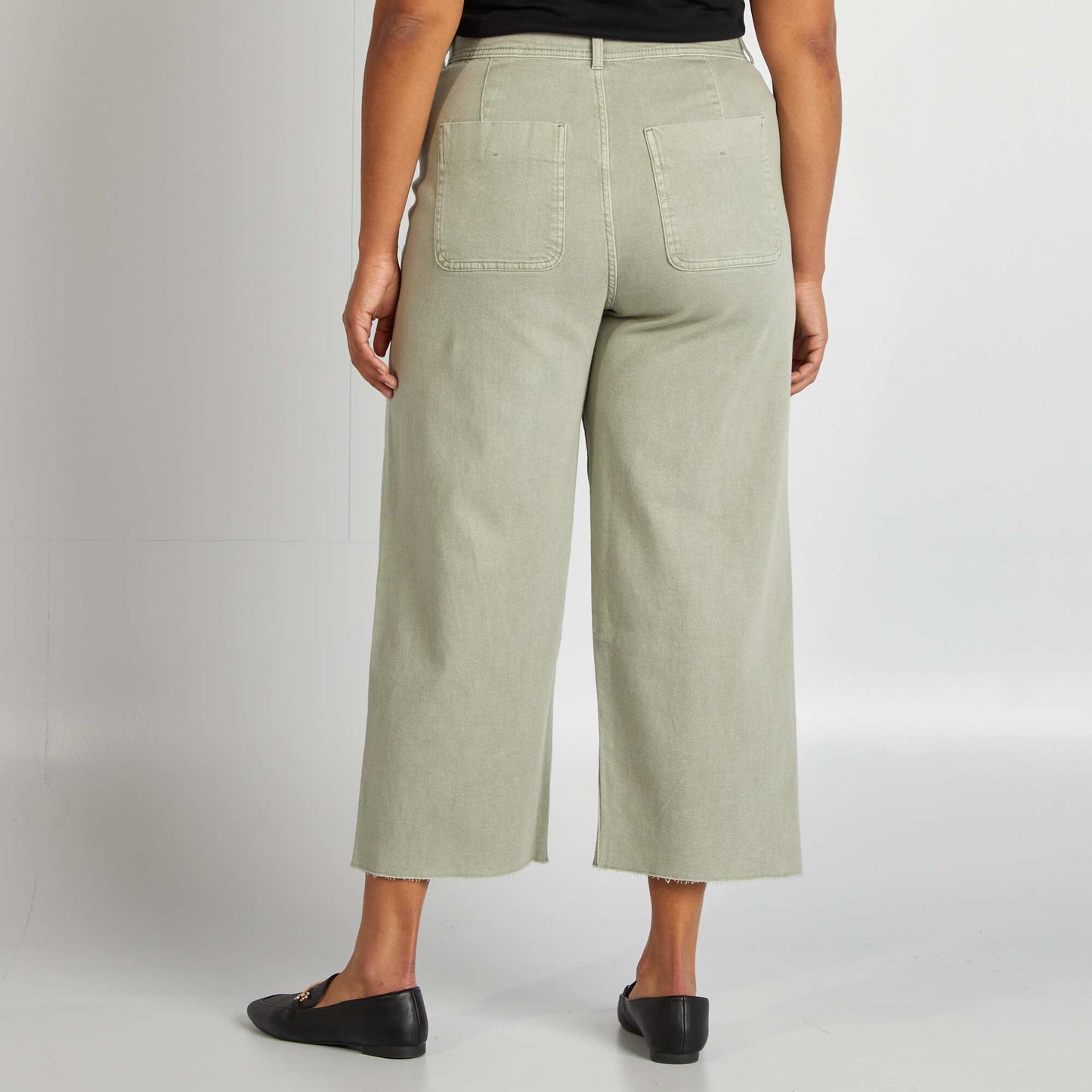 Pantalon large / wide leg Vert