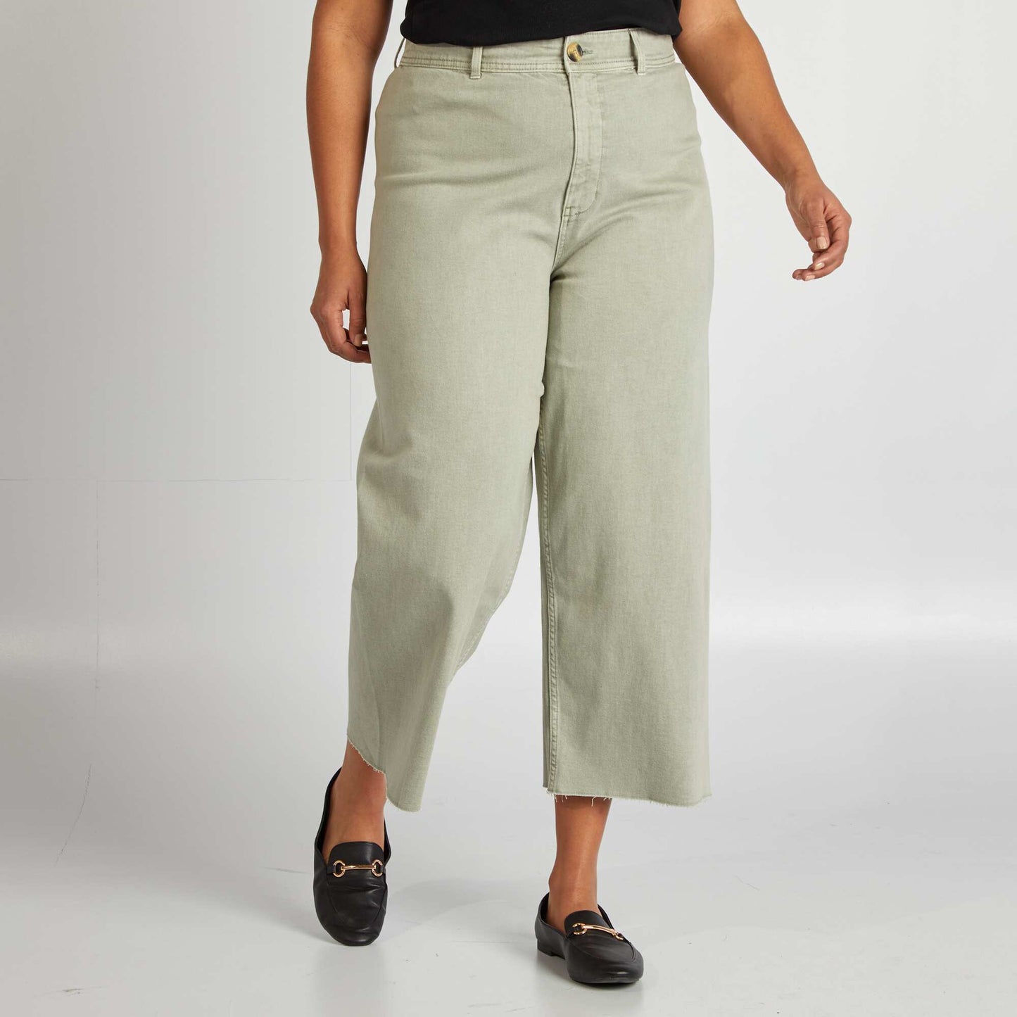 Pantalon large / wide leg Vert