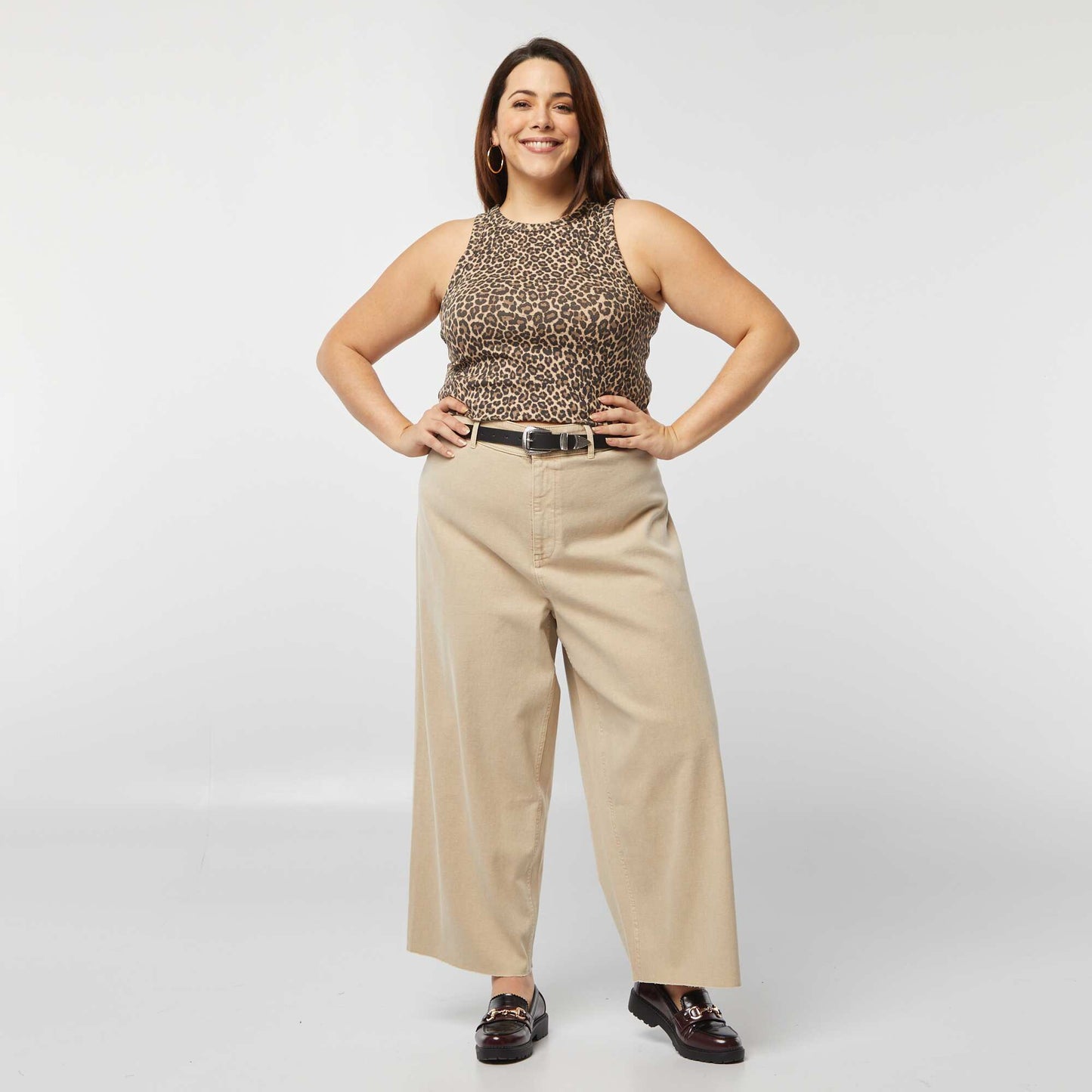 Pantalon large / wide leg BEIGE