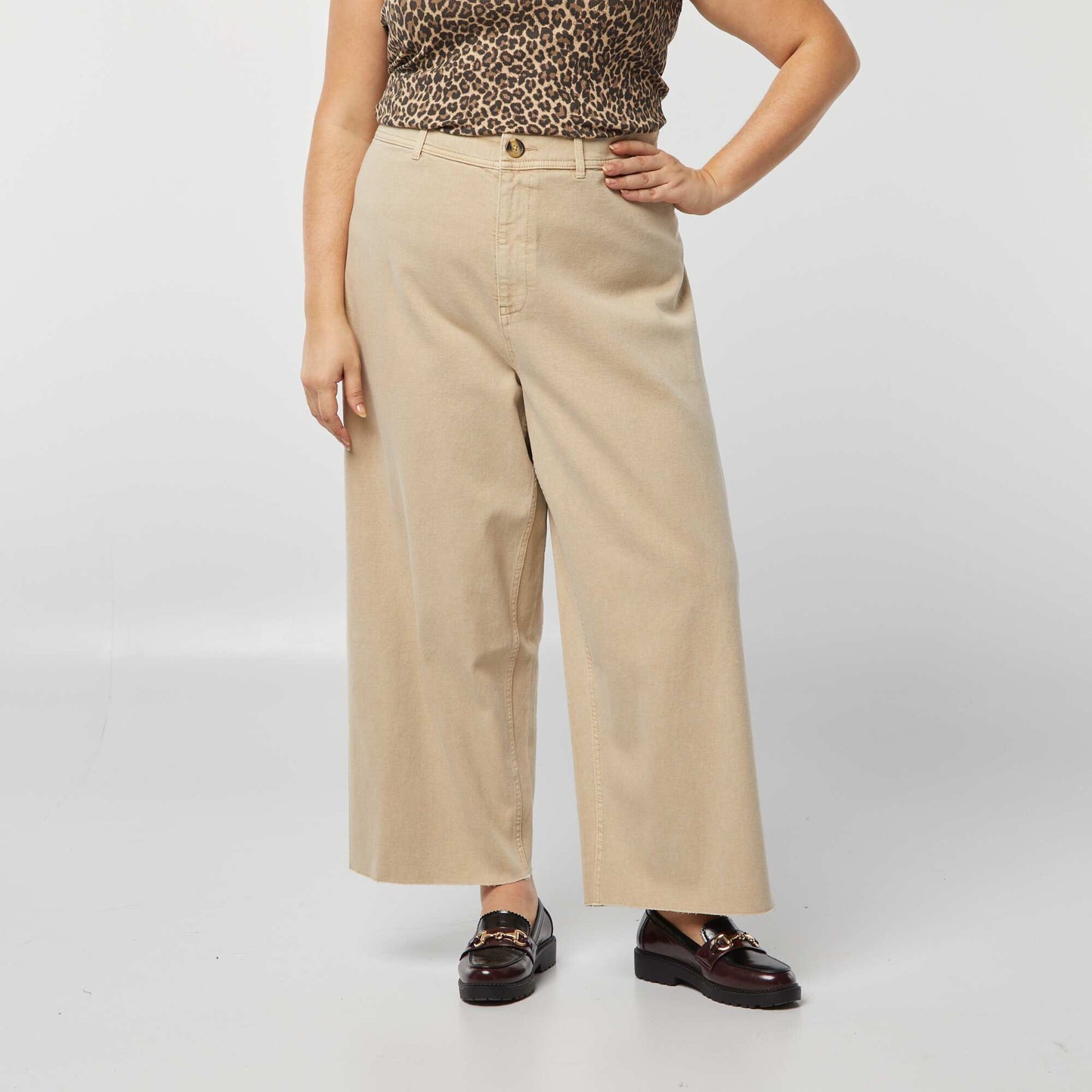 Pantalon large / wide leg BEIGE