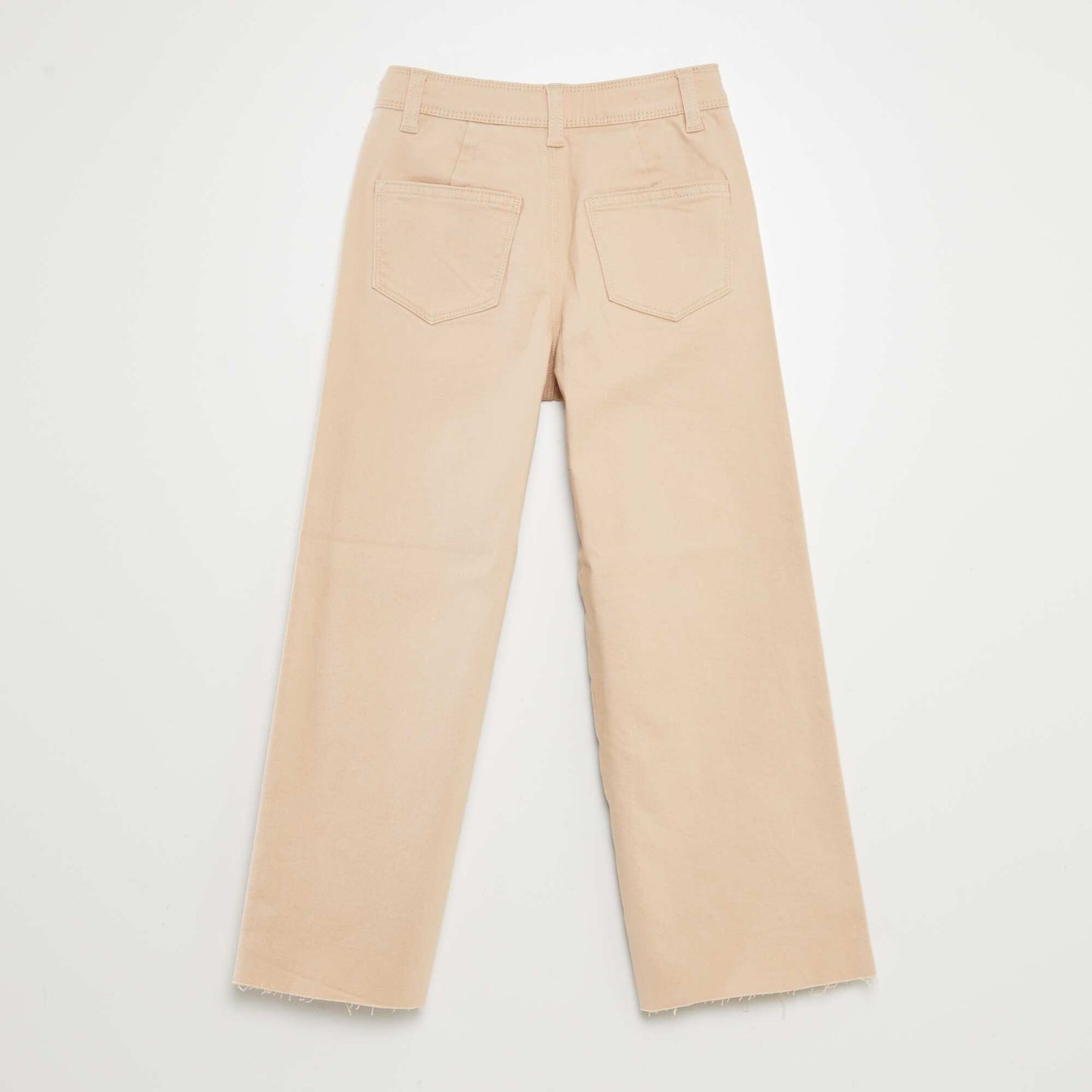 Pantalon en jean coupe large / wide leg Beige