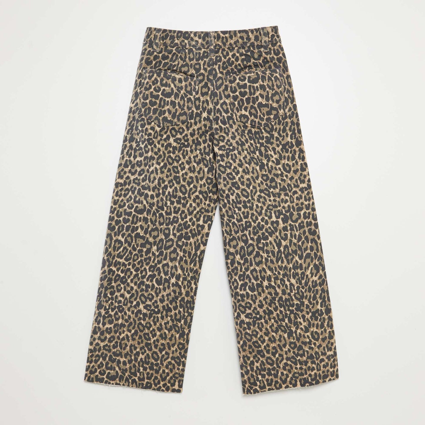 Pantalon en jean coupe large / wide leg BEIGE