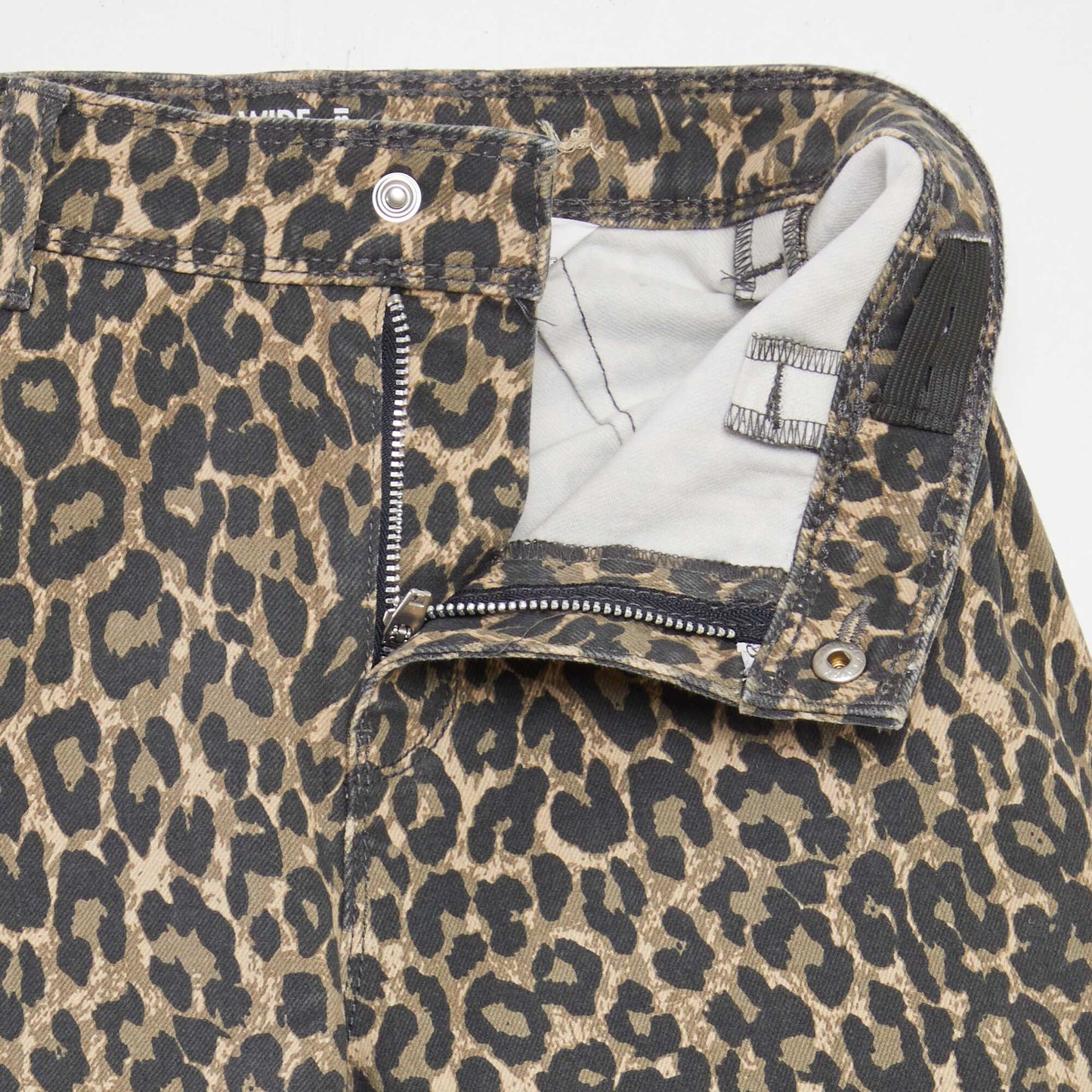 Pantalon en jean coupe large / wide leg BEIGE