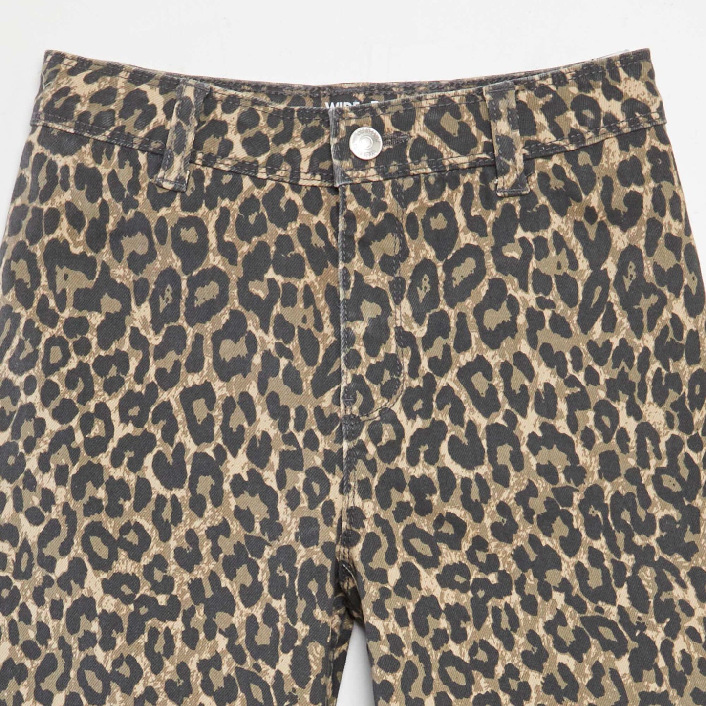 Pantalon en jean coupe large / wide leg BEIGE