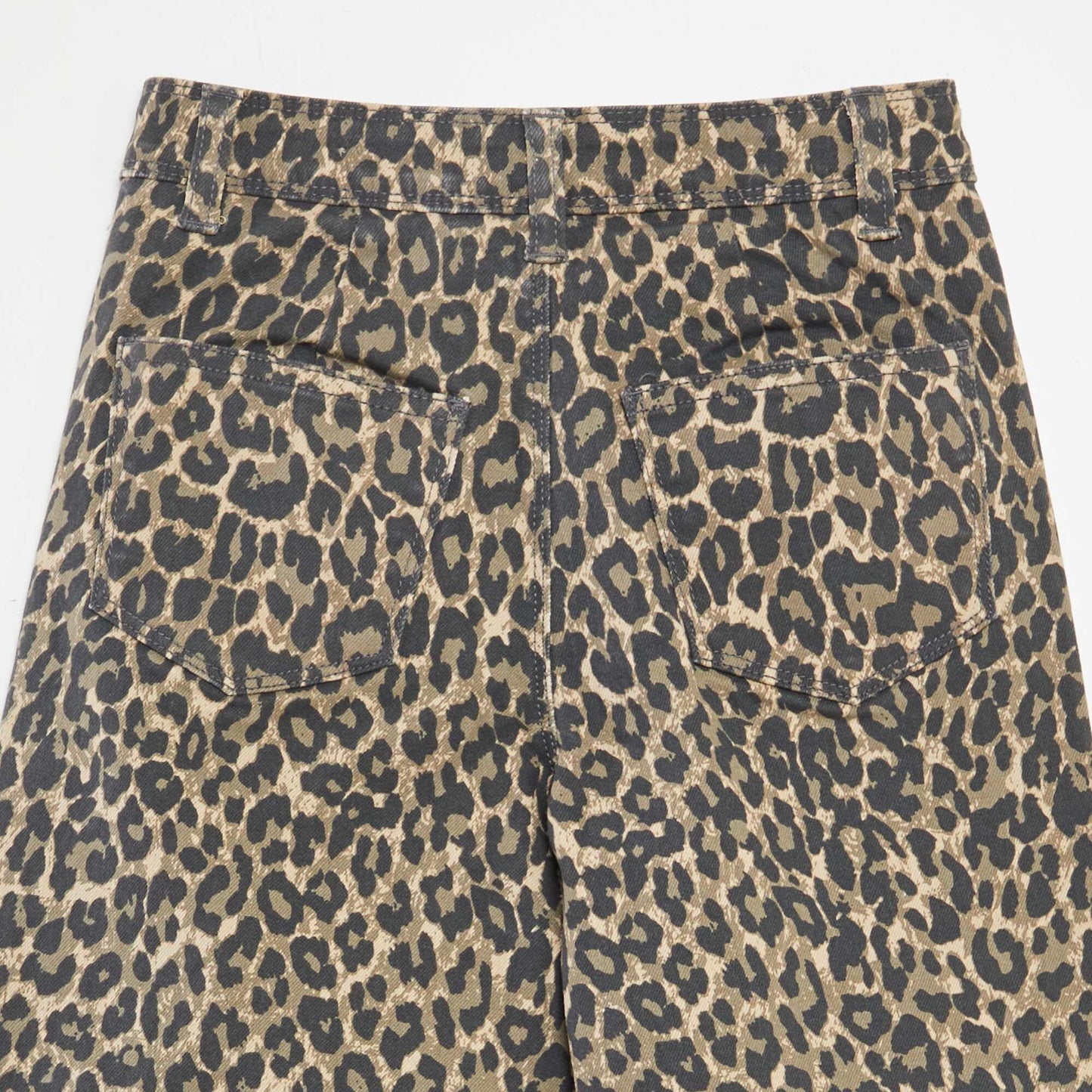 Pantalon en jean coupe large / wide leg BEIGE
