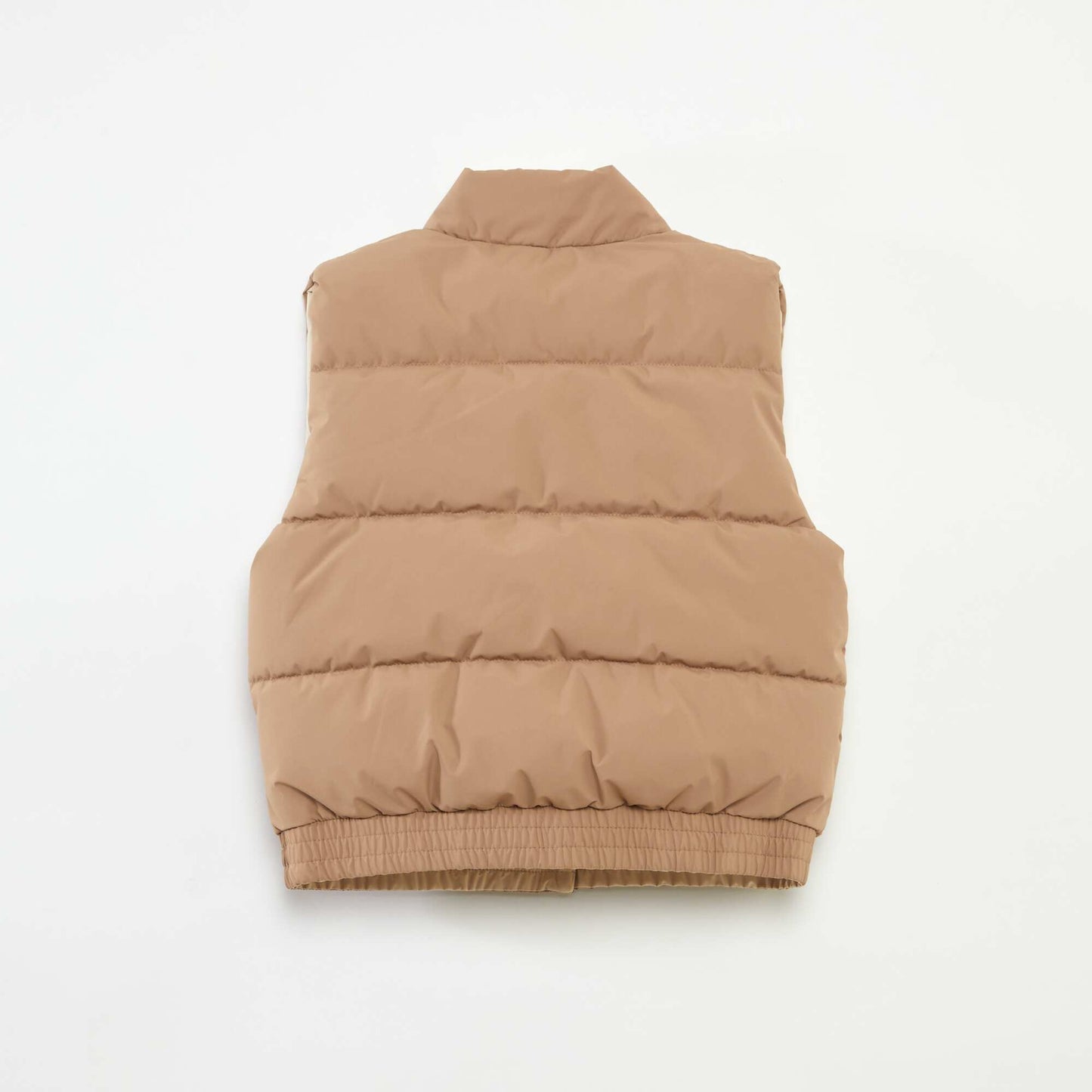 Doudoune puffy sans manches réversible MARRON
