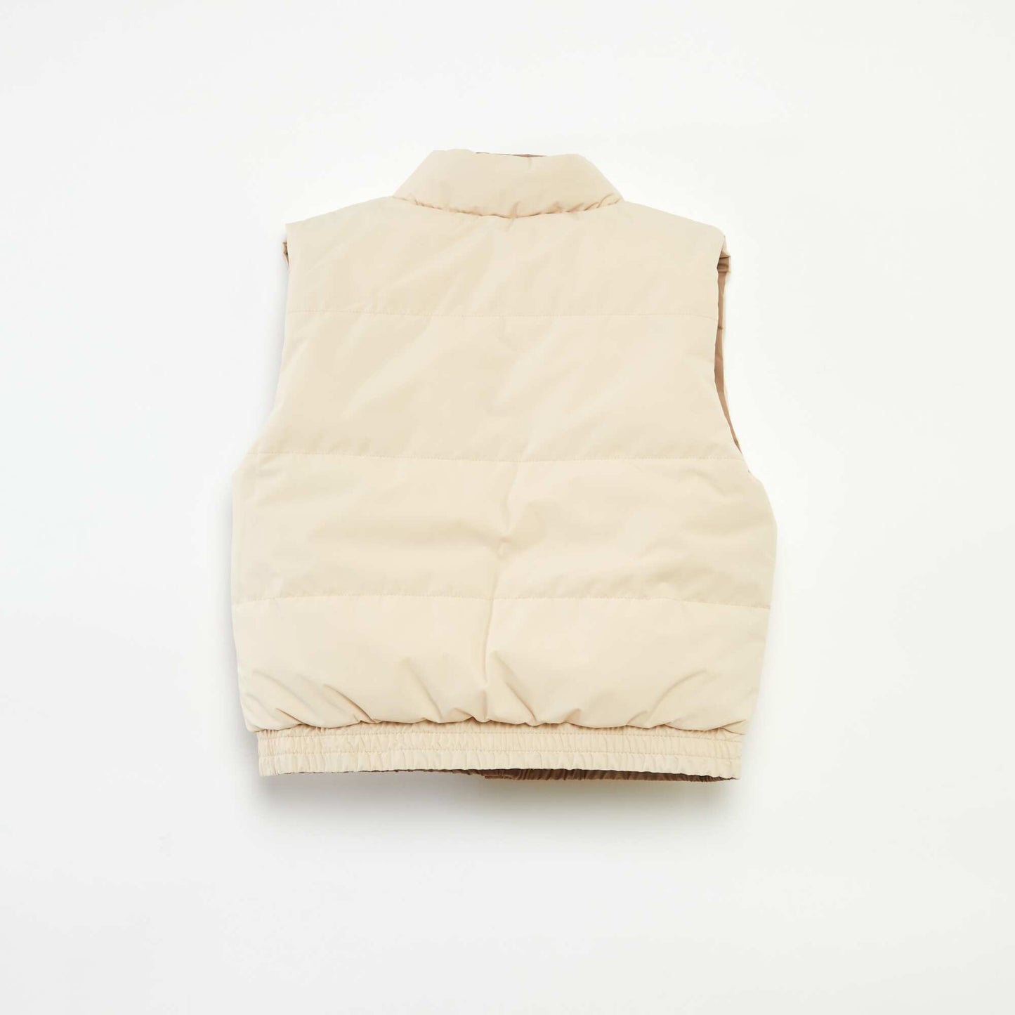 Doudoune puffy sans manches réversible MARRON