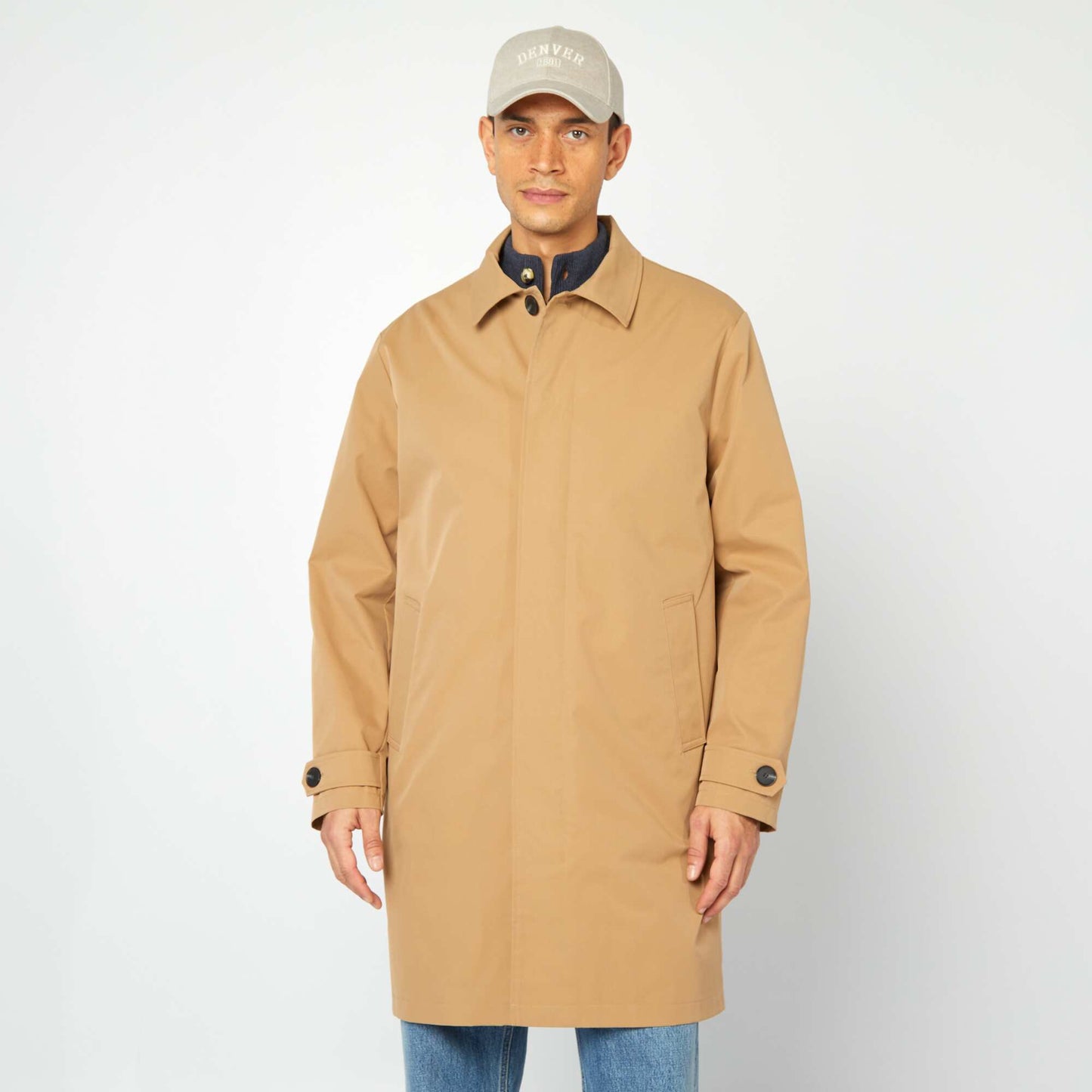 Trench mi-long avec veste matelassée sans manche à l'intérieur BEIGE
