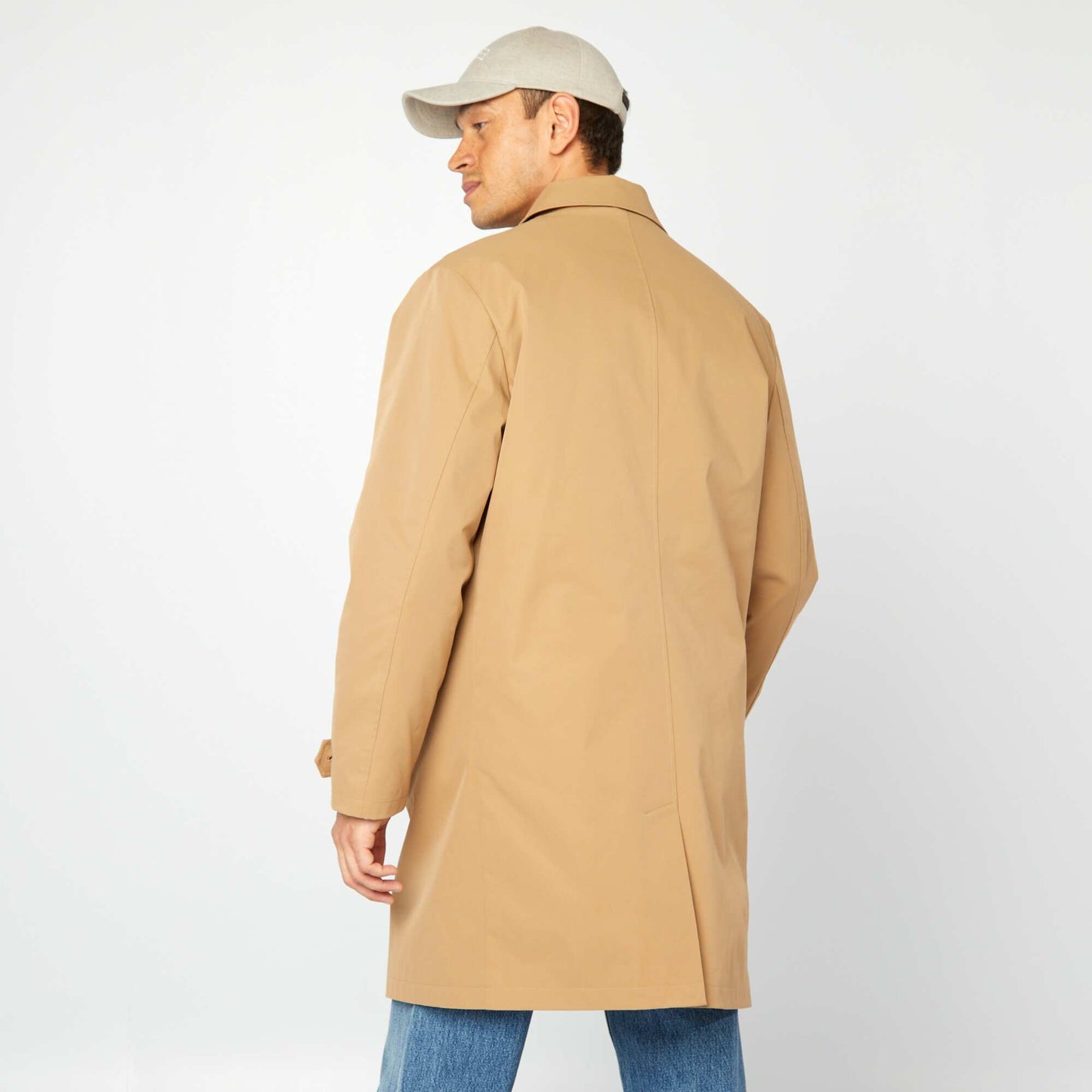 Trench mi-long avec veste matelassée sans manche à l'intérieur BEIGE