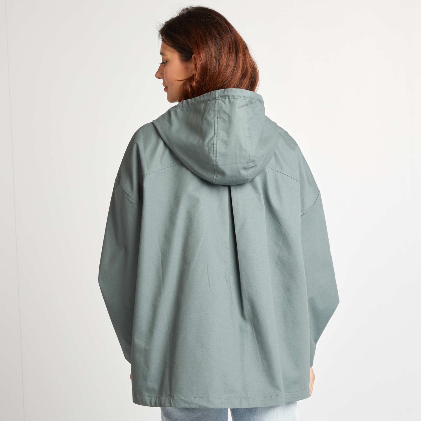 Parka oversize à capuche déperlante VERT